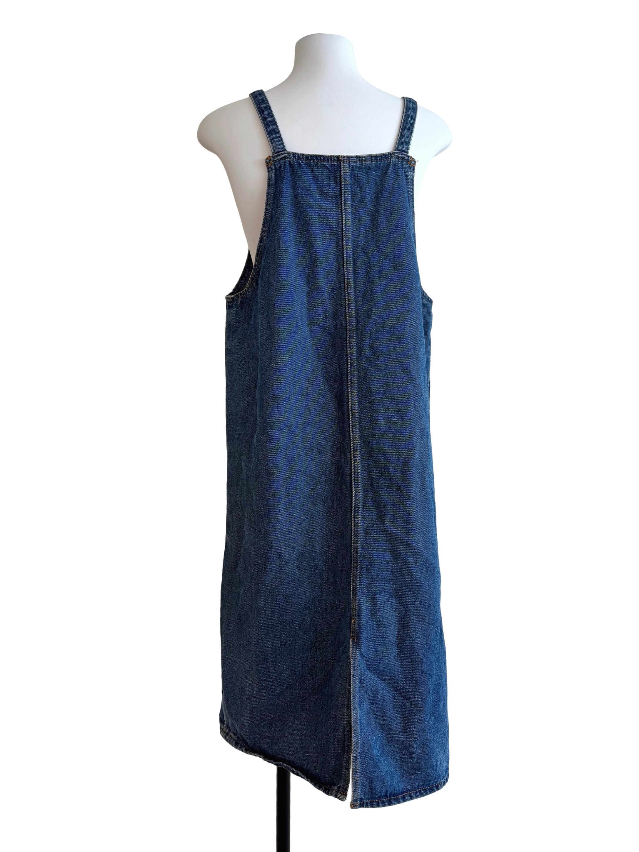 Blue Denim Apron Dress - Image 2