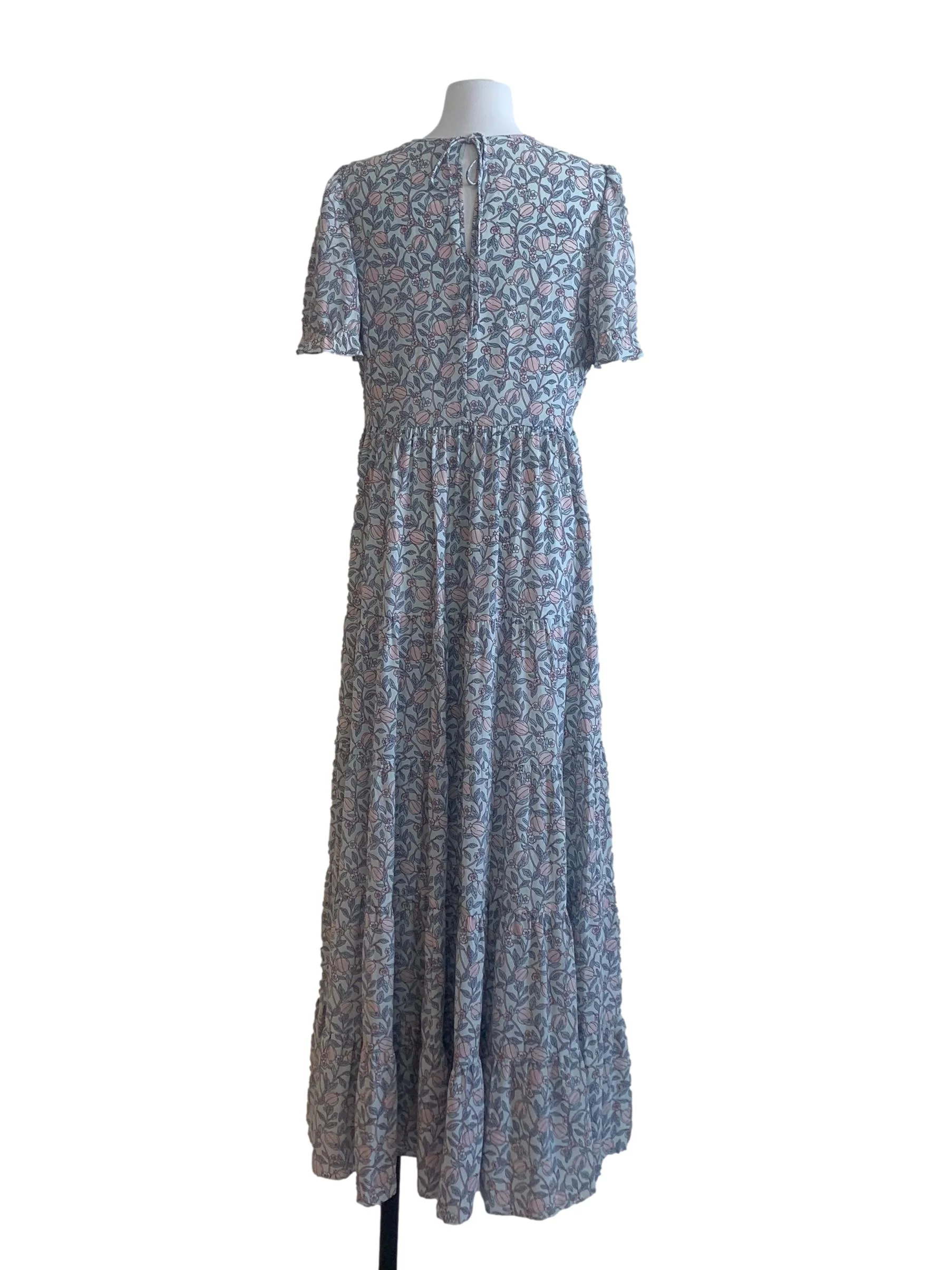 Blue Flower Pattern Dress - Image 2