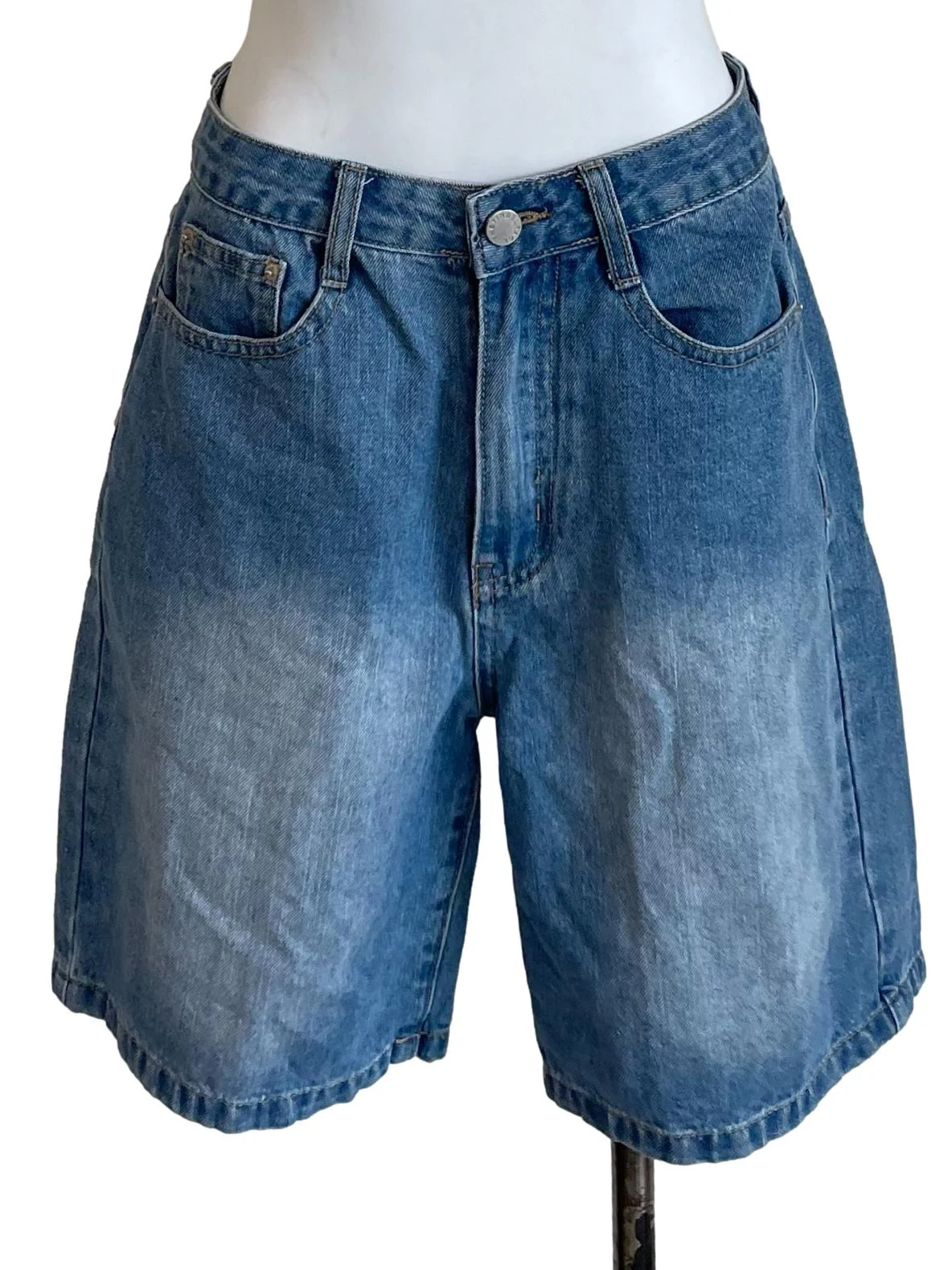 Blue Denim Bermuda Shorts