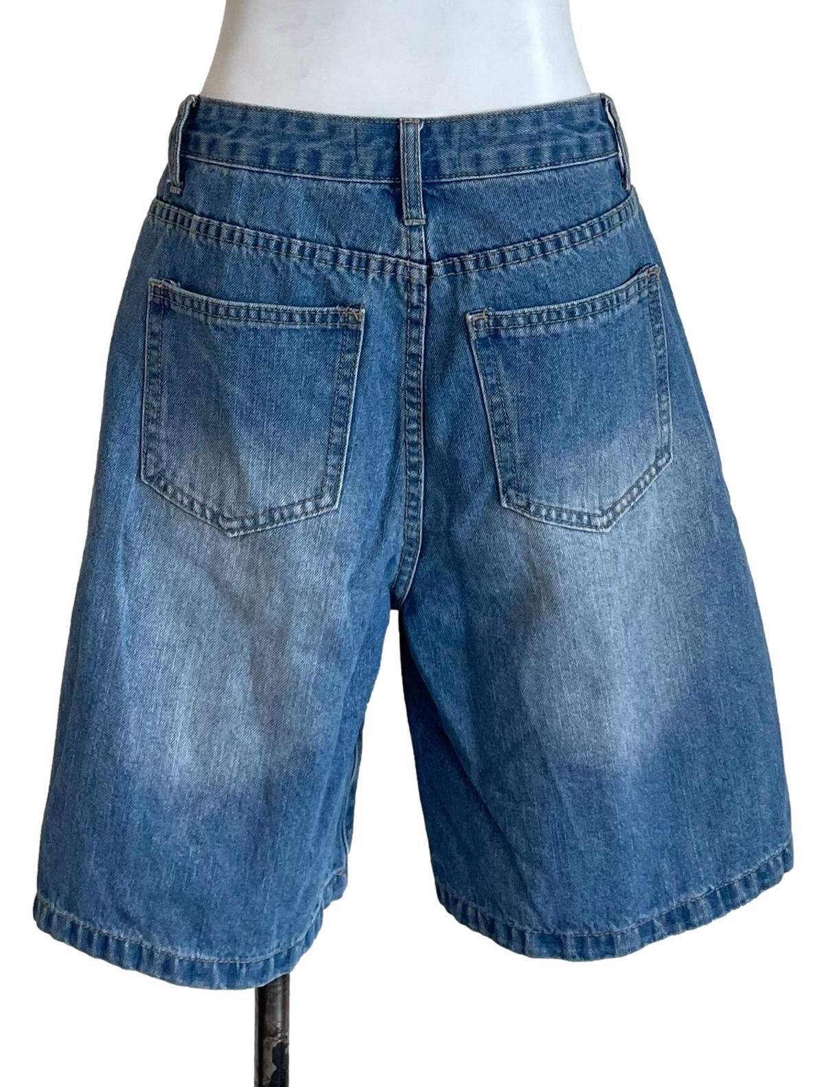 Blue Denim Bermuda Shorts - Image 2