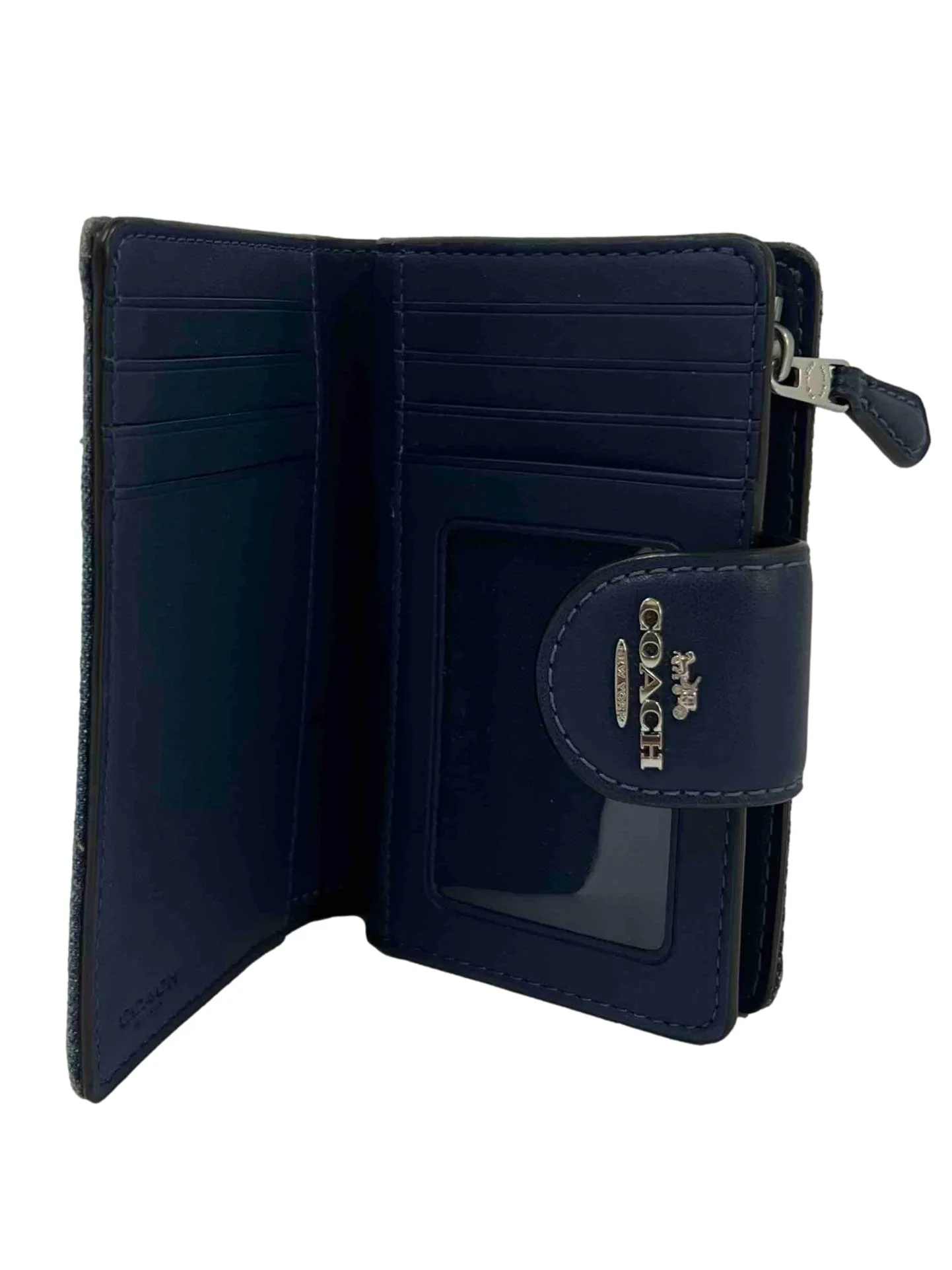Blue Medium Corner Zip Denim Wallet Small CSN - Image 3