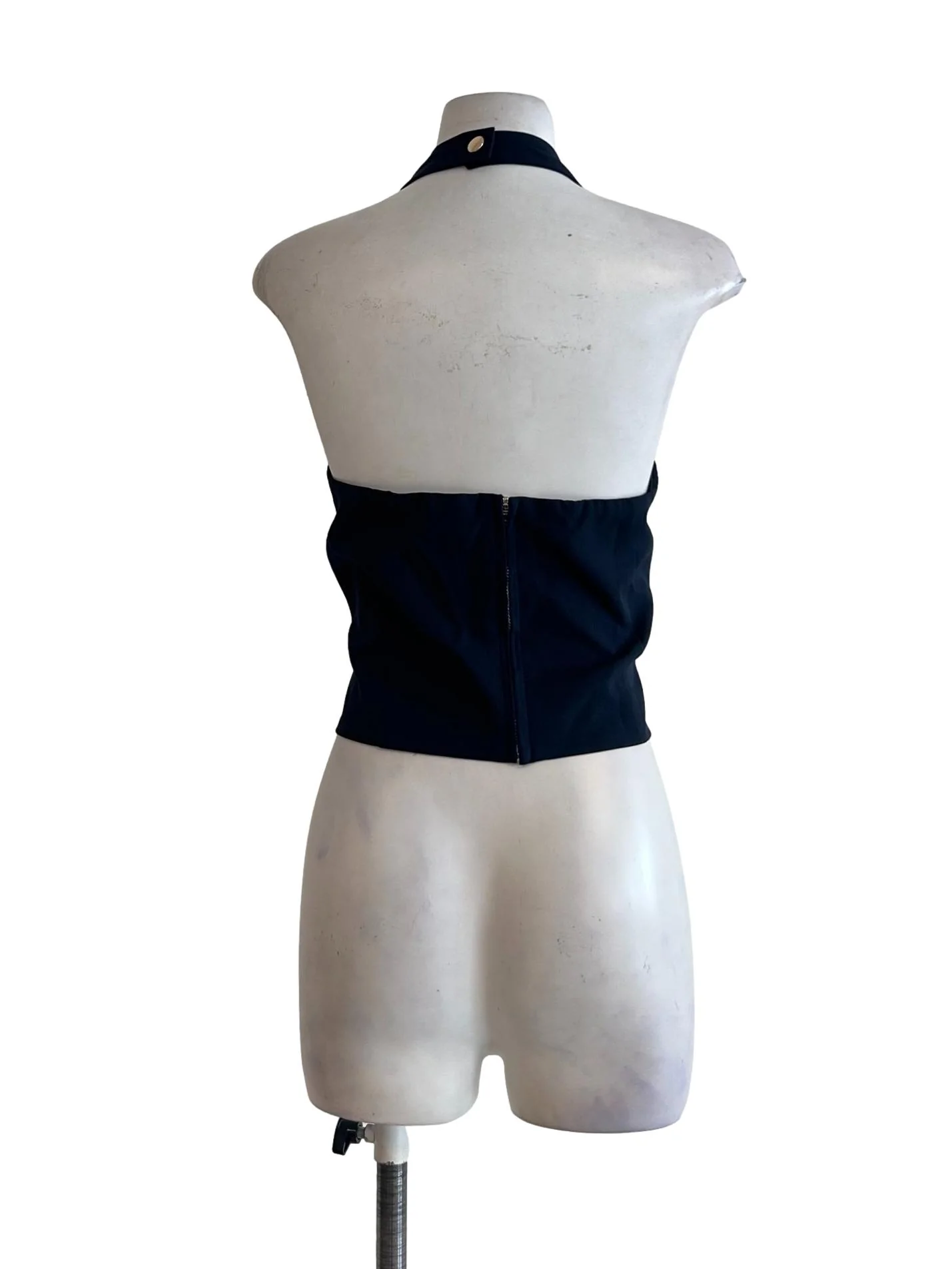Blue Navy Halter Vest Top - Image 2