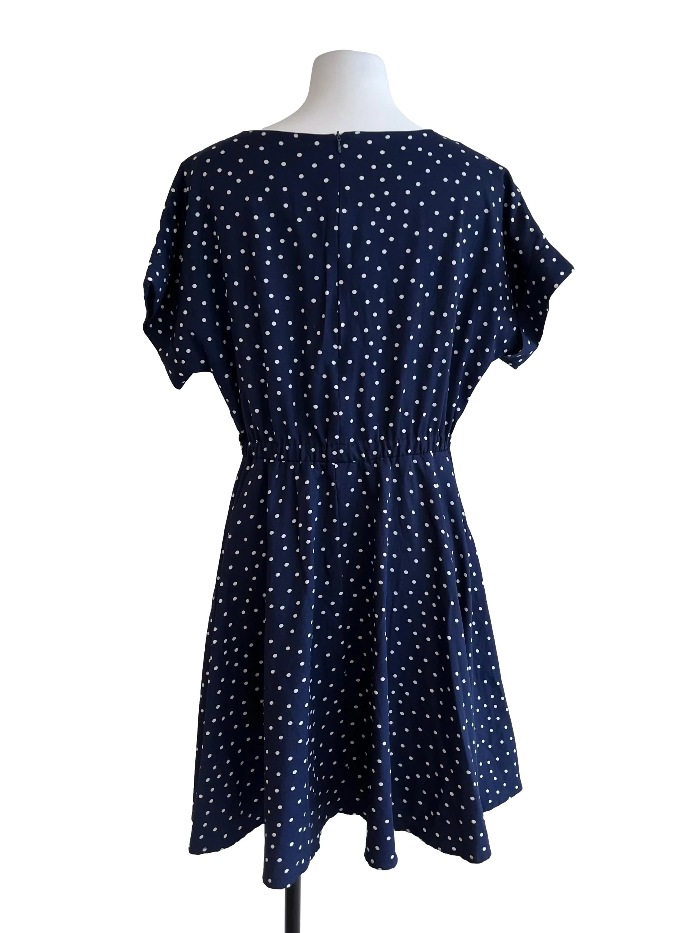 Blue Polka Dot Skater Dress - Image 2