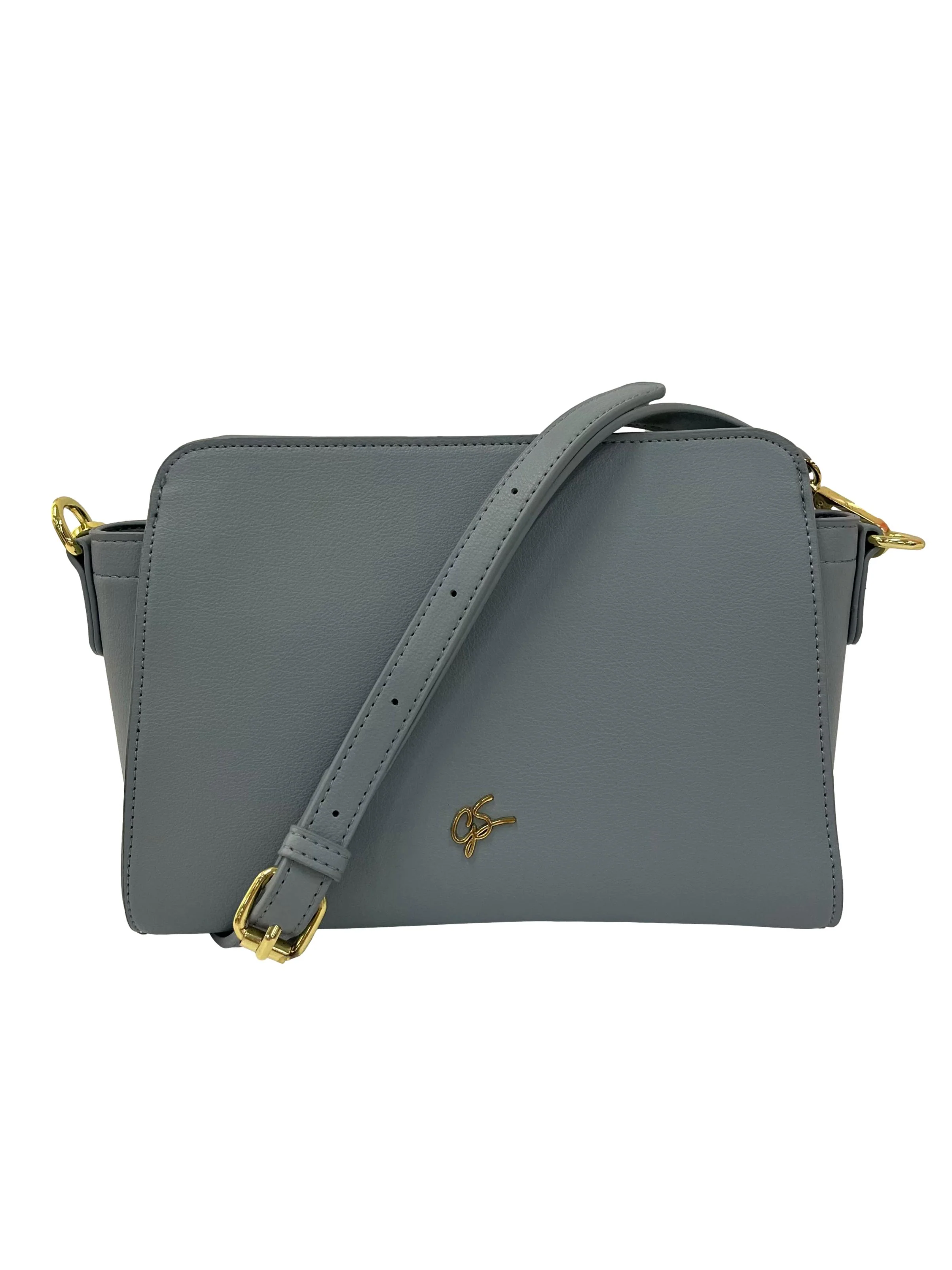 Blue Textured Crossbody Bag With Detachable Strap