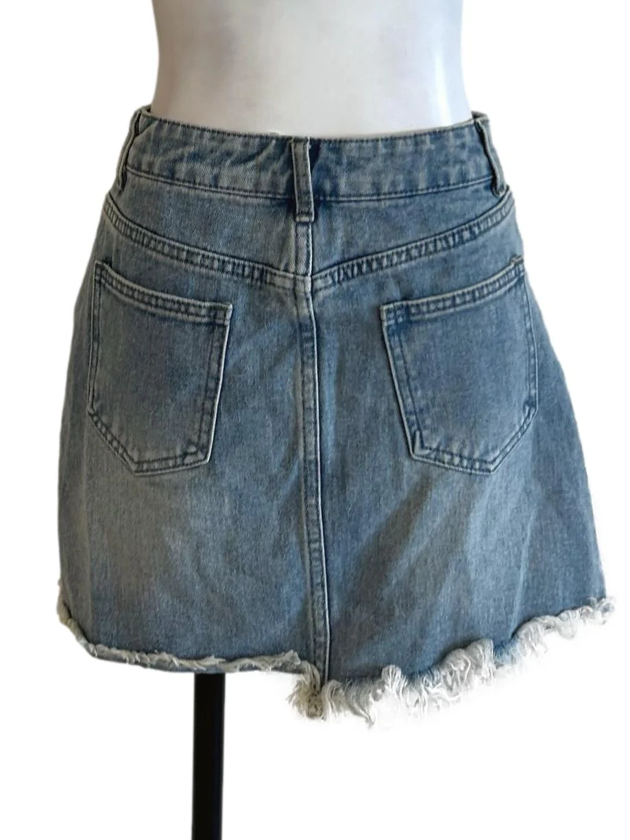Blue Washed Denim Skirt TTR - Image 2