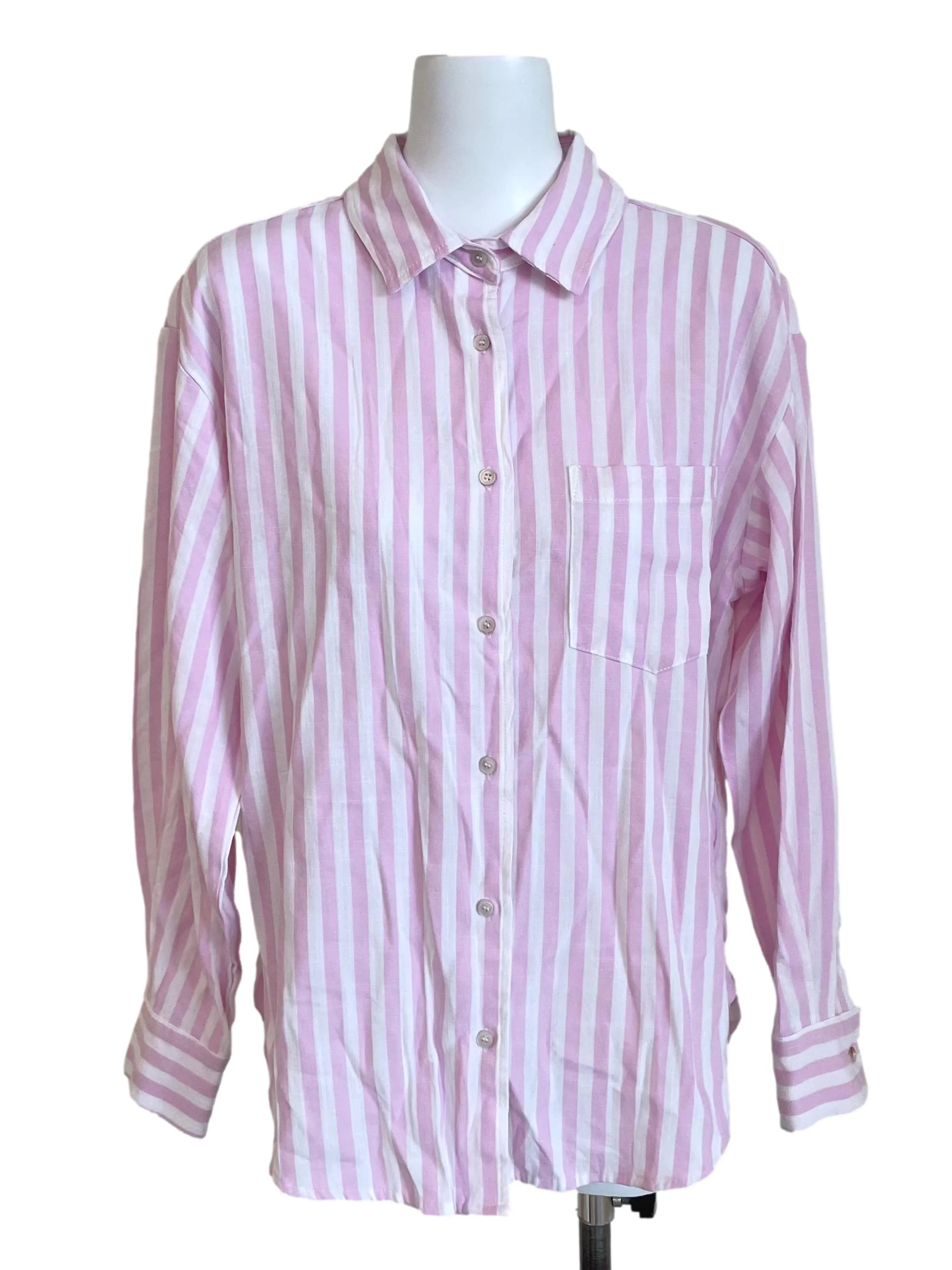Blush Pink Bengal Stripe Oxford Shirt