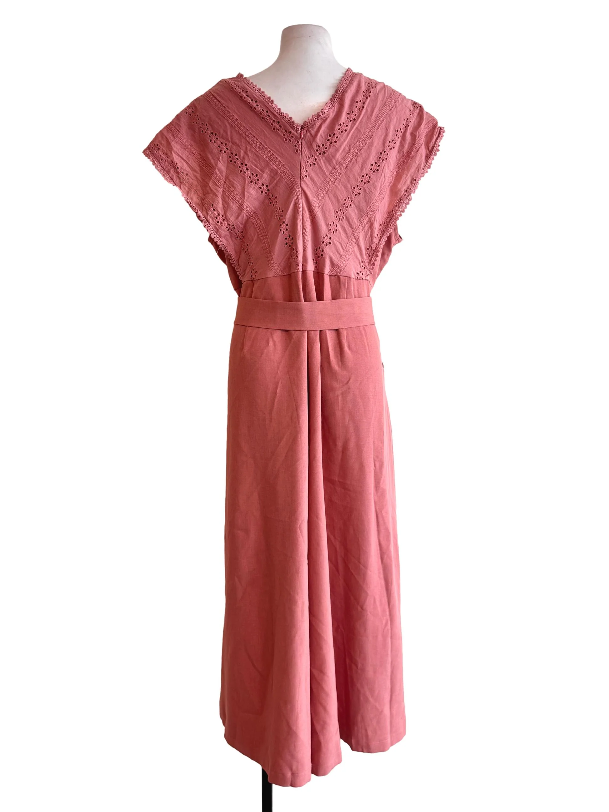 Blush Pink Eyelet Jumpsuits - Image 2
