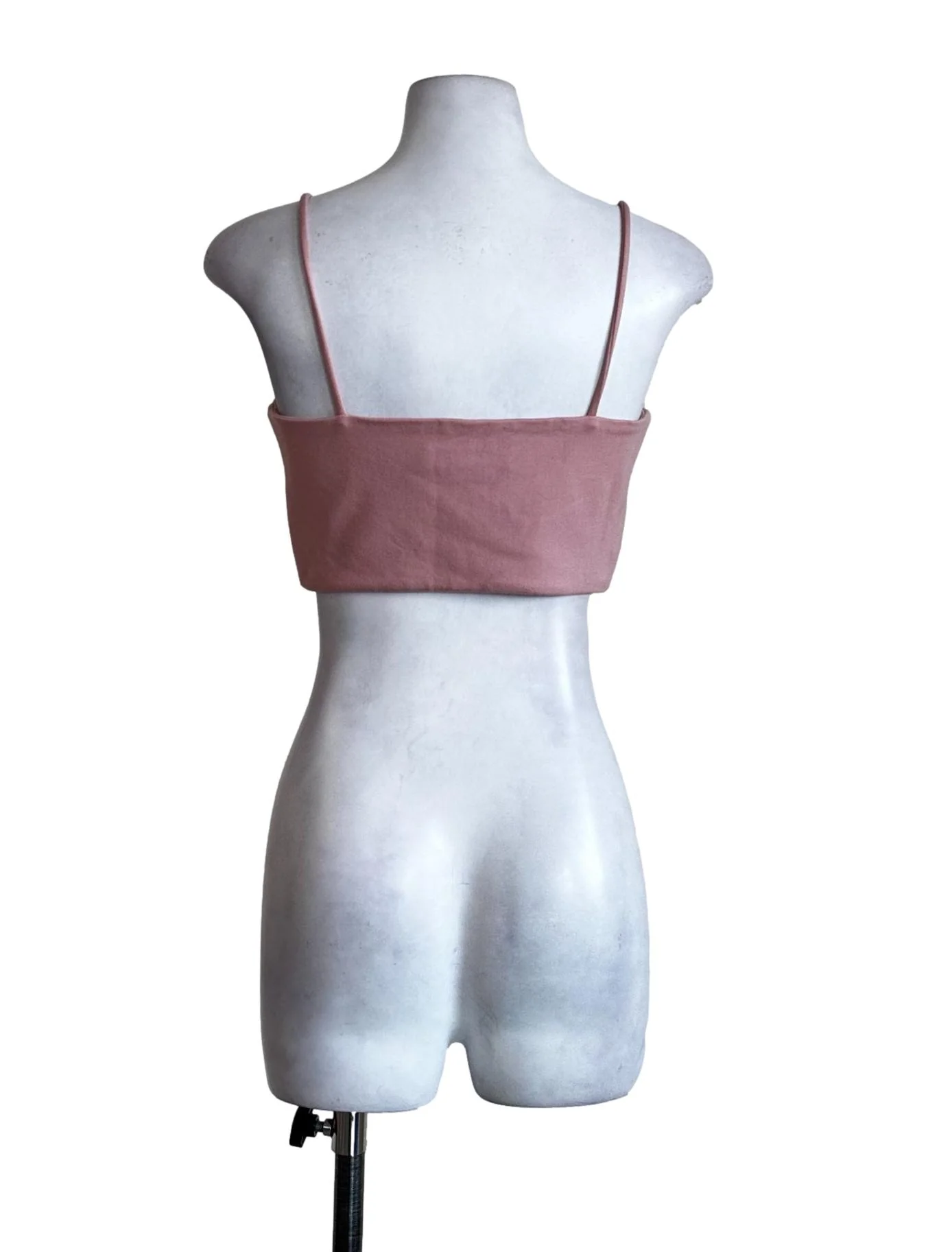 Blush Pink Plain Crop Top - Image 2