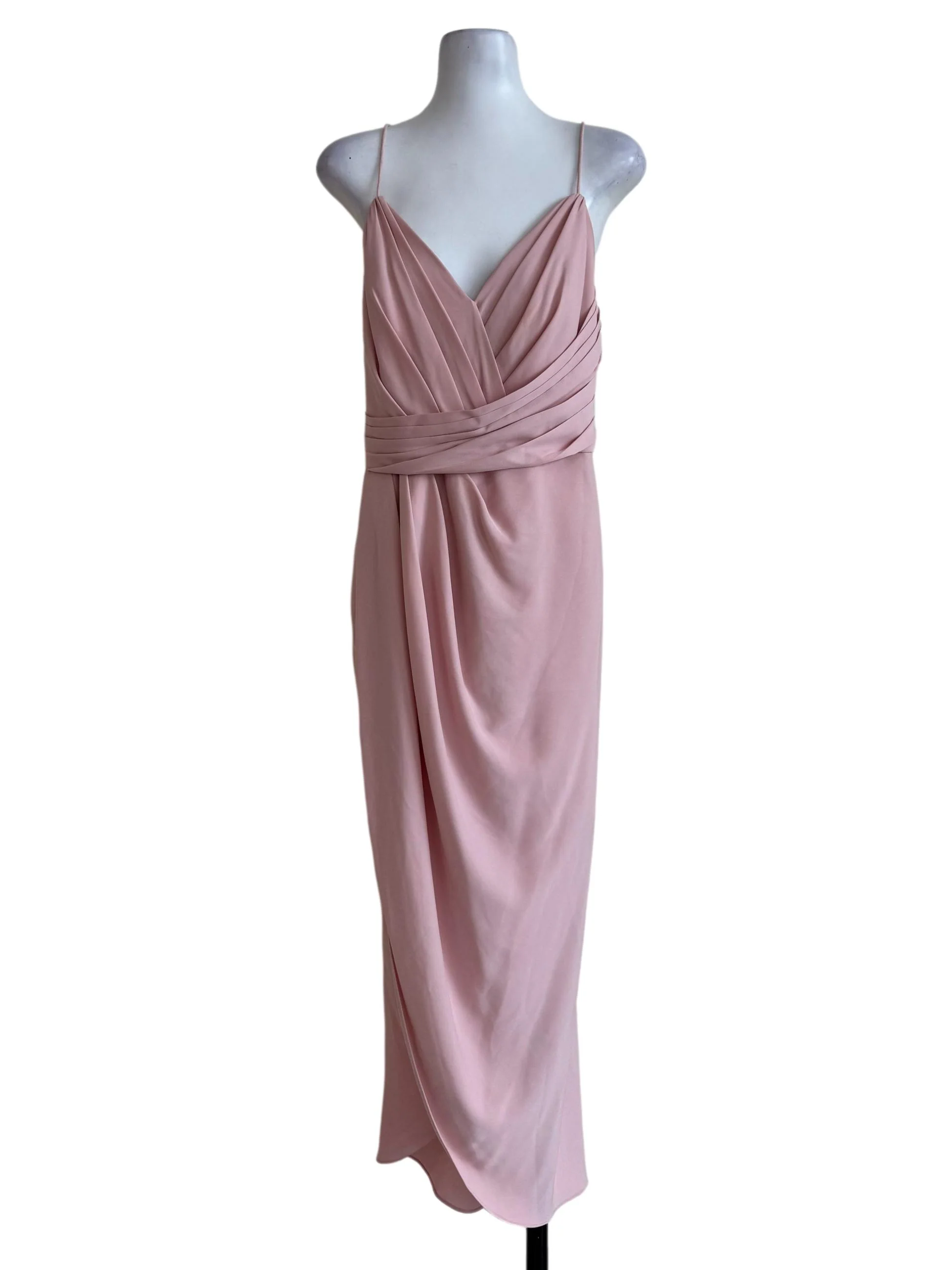 Blush Pink V Neck Dress
