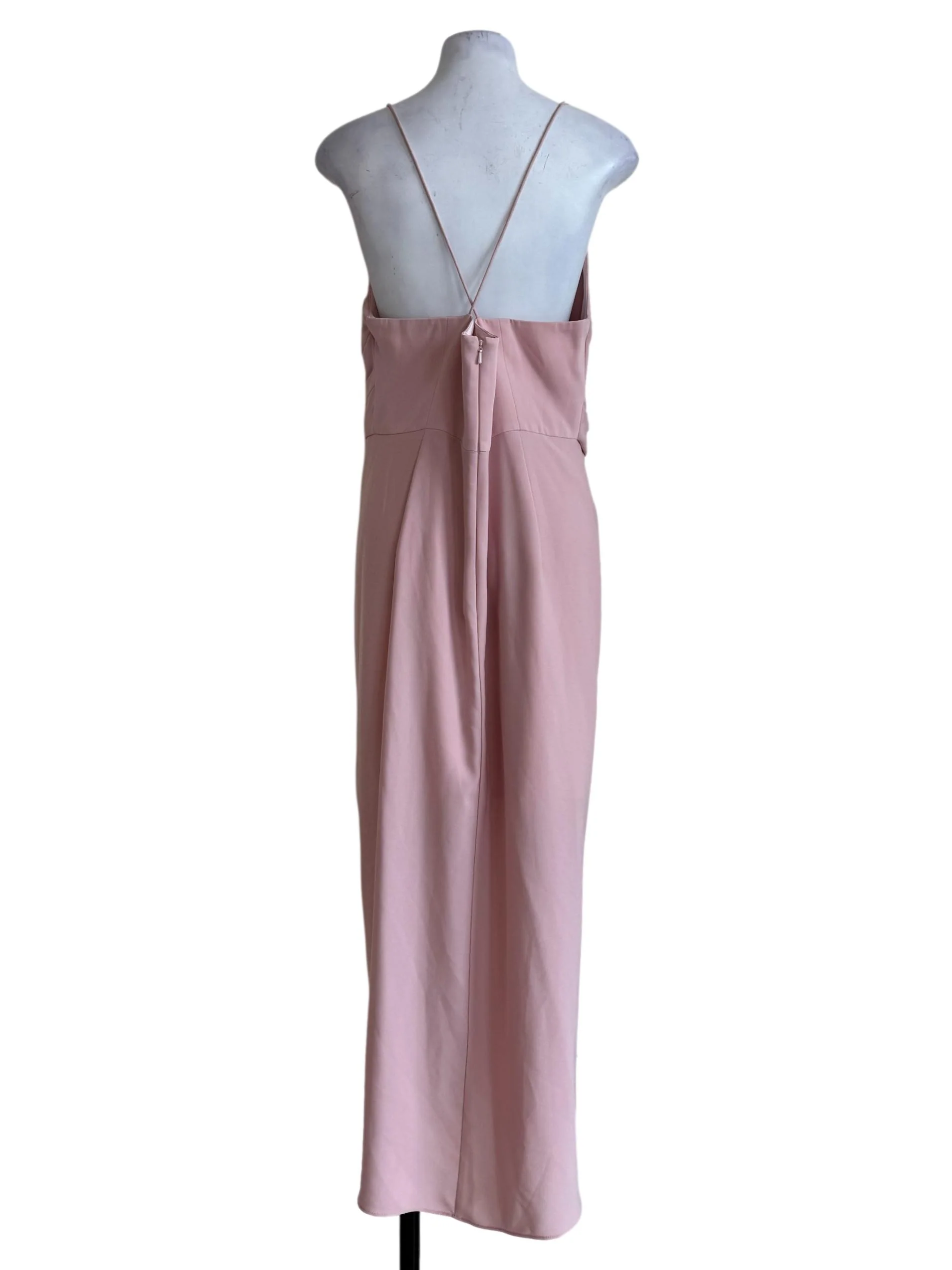 Blush Pink V Neck Dress - Image 2