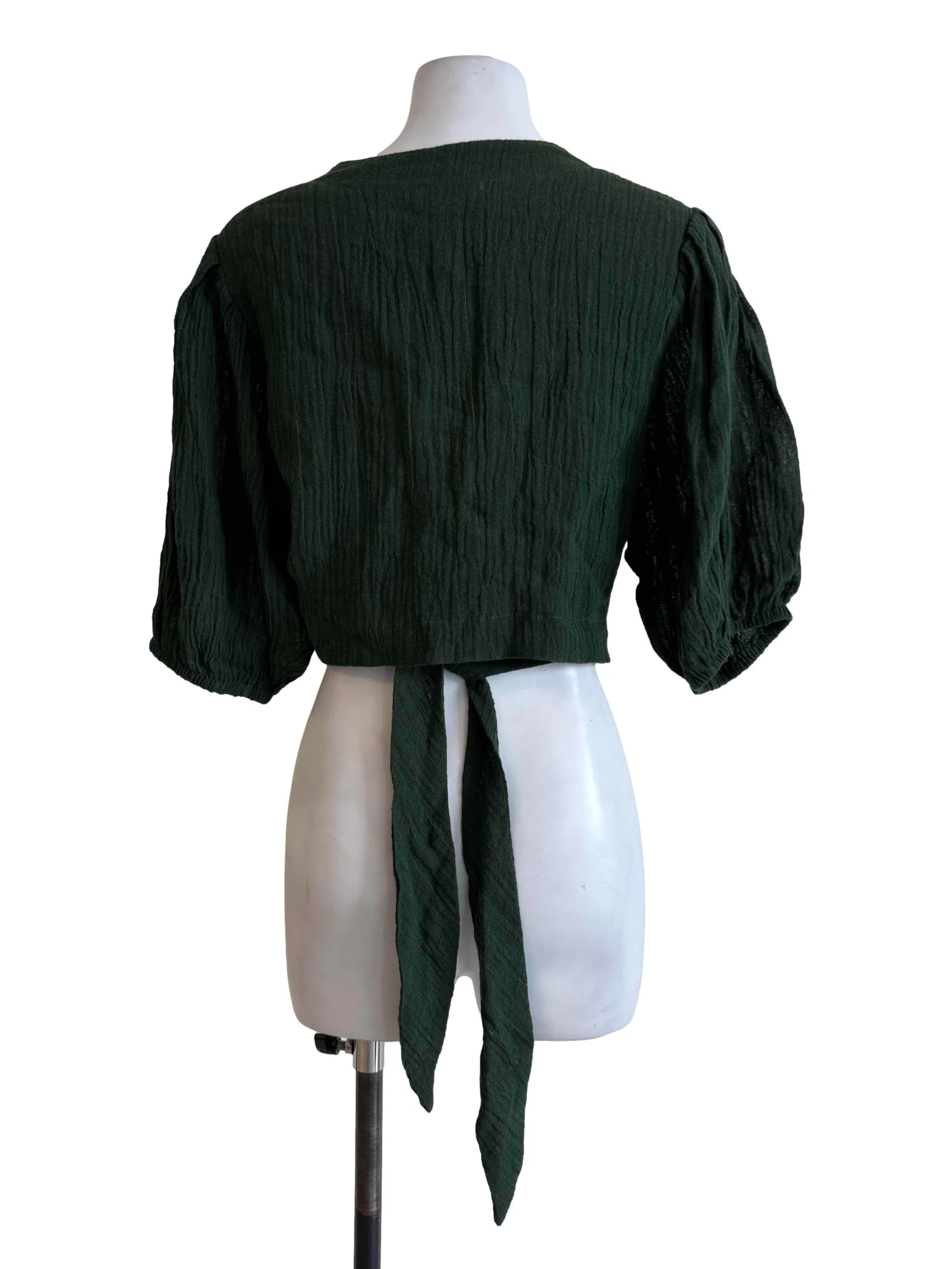 Bottle Green Crumple Outerwear - Image 2