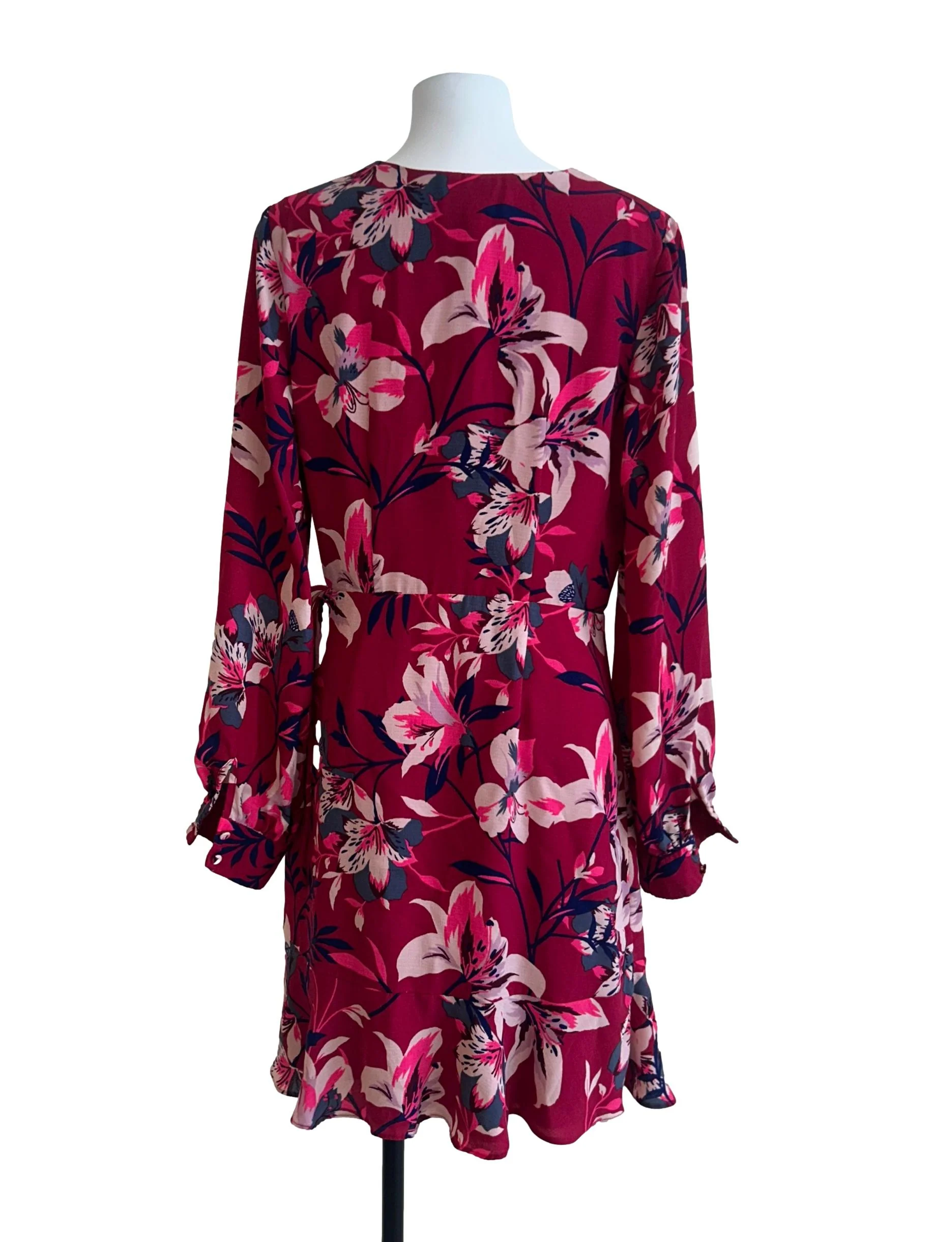 Boysenberry Pink Floral Ruffled Dress - Image 2