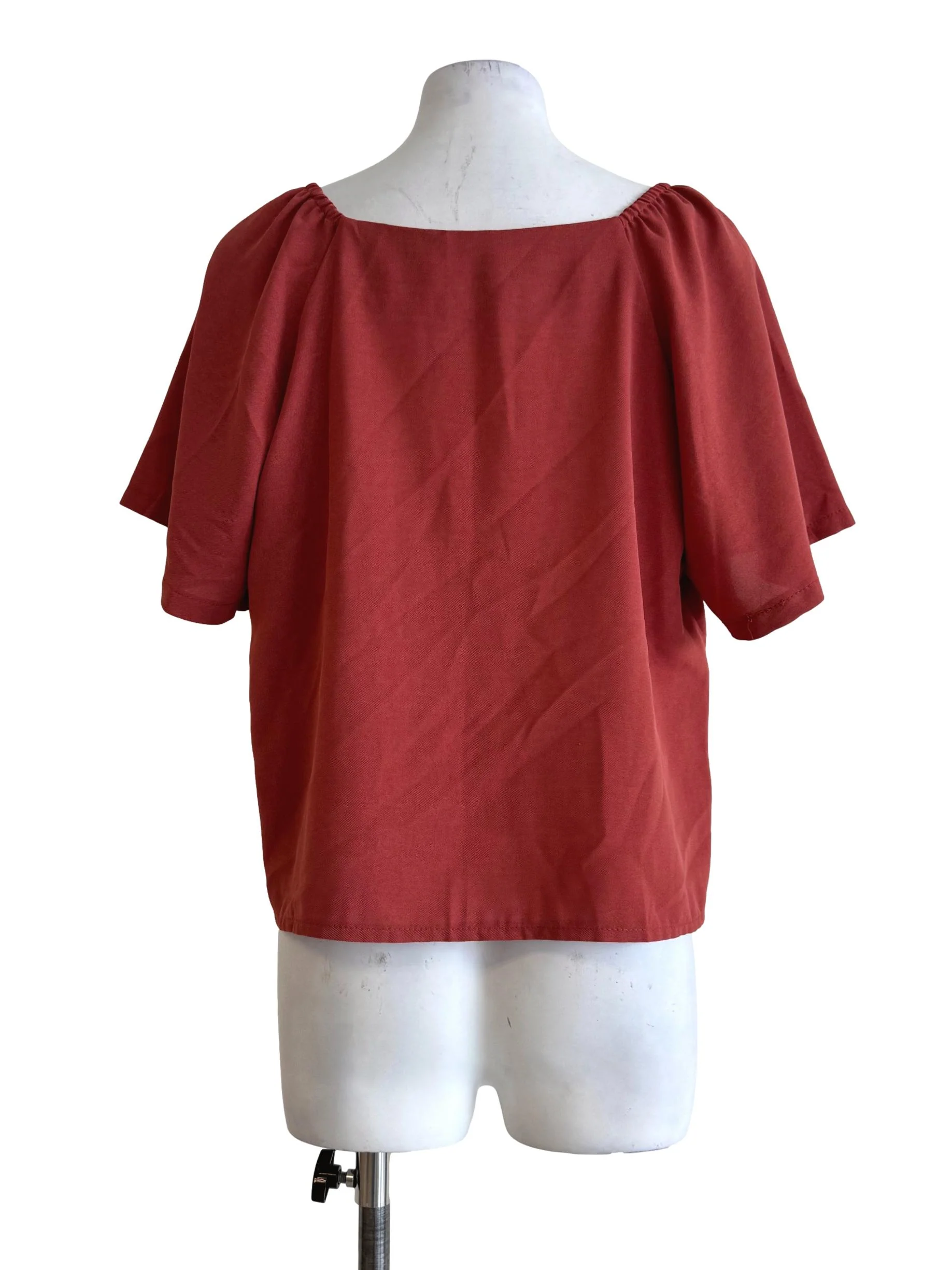 Brick Orange Scoop Neck Top - Image 2