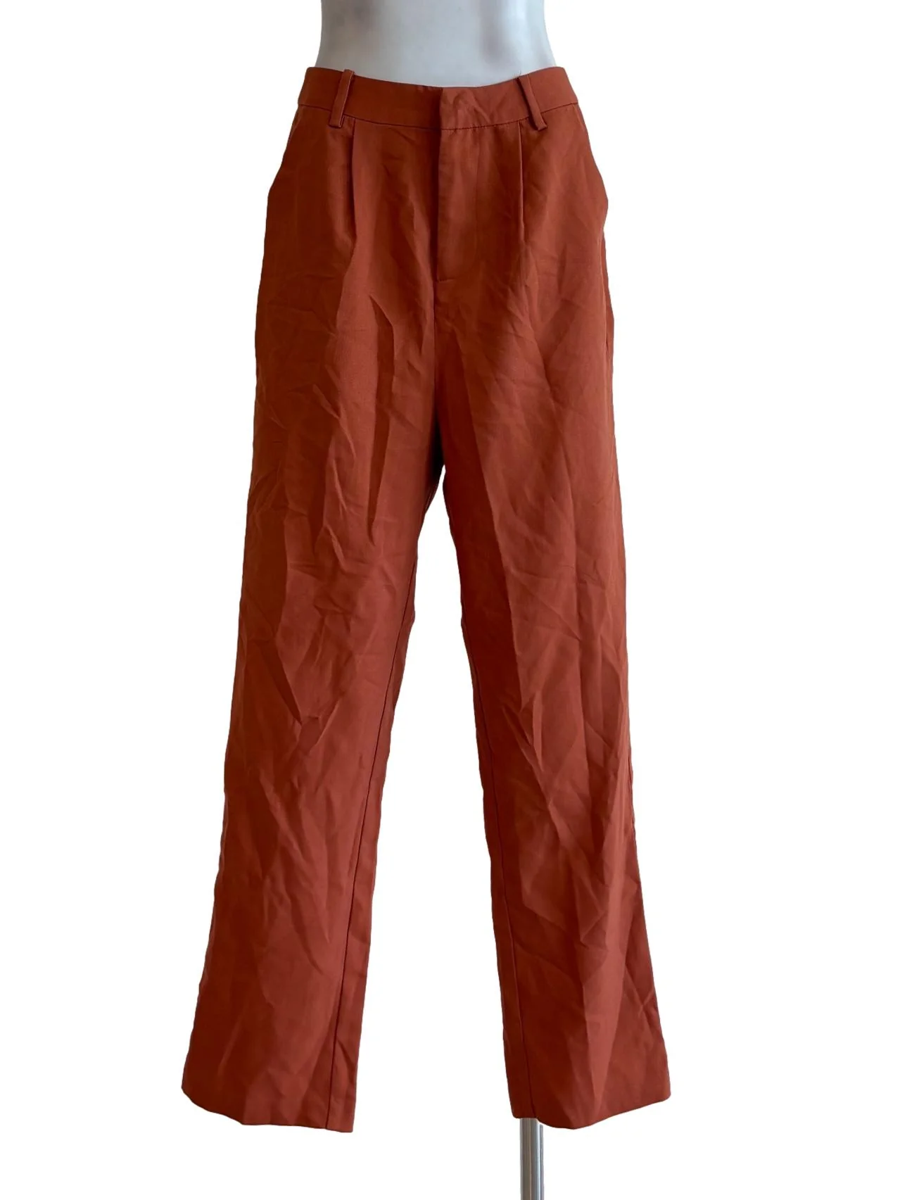 Brick Orange Slim Fit Pants