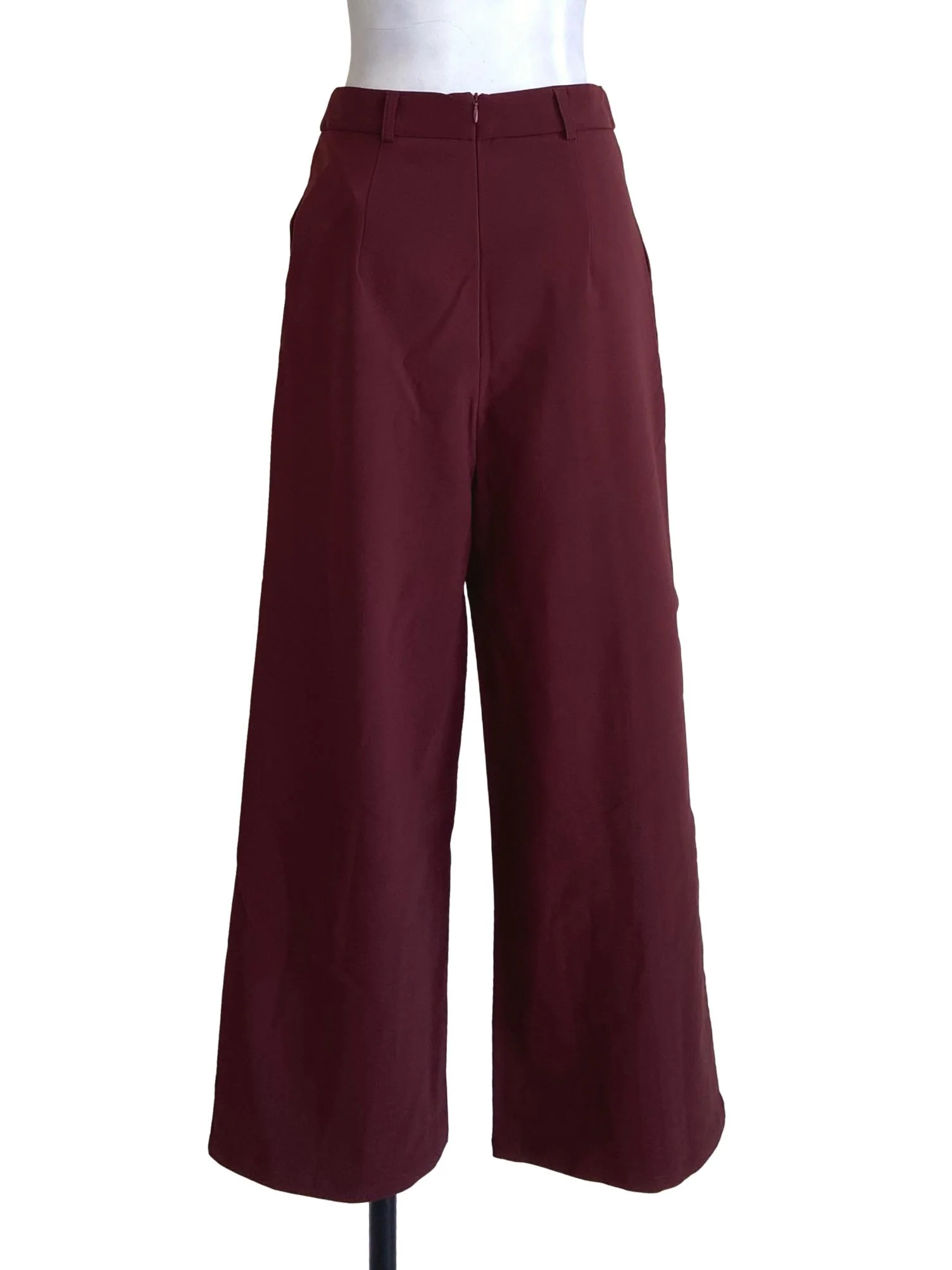 Brick Red High Waist Slit Pants - Image 2