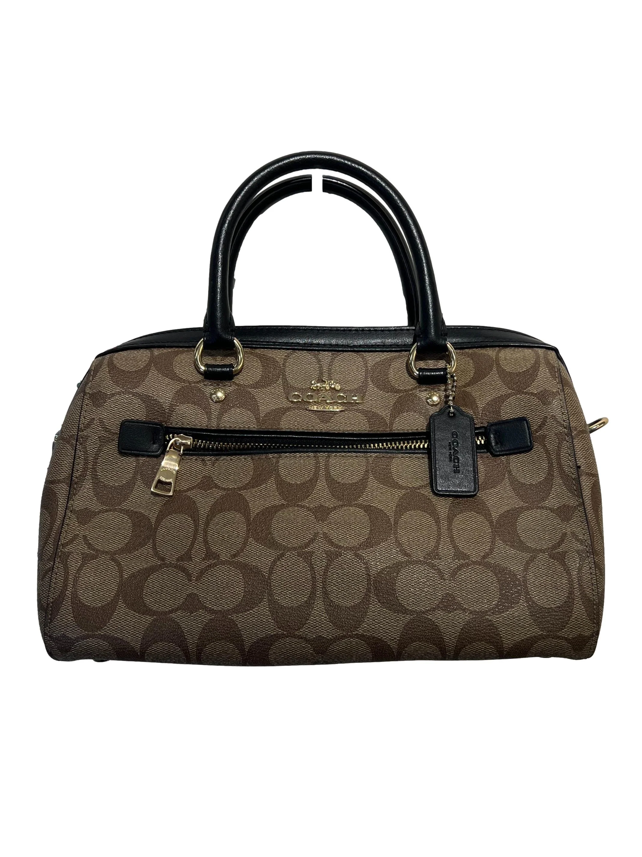 Brown Black Monogram Handbag