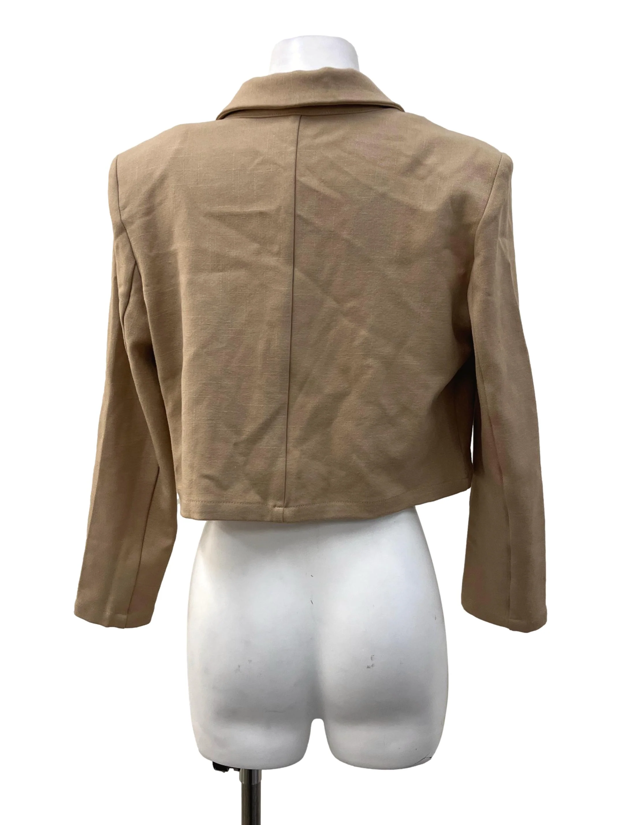 Brown Cropped Blazer - Image 2