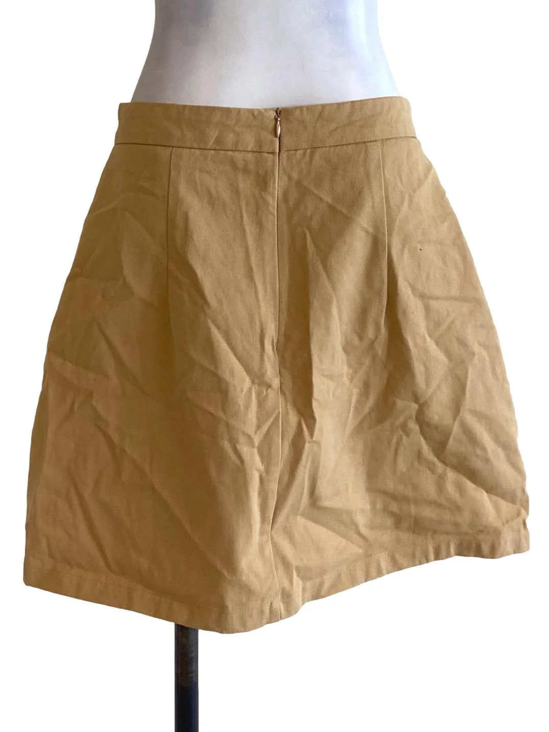 Brown Herringbone Asymmetric Flip Skirt TTR - Image 2