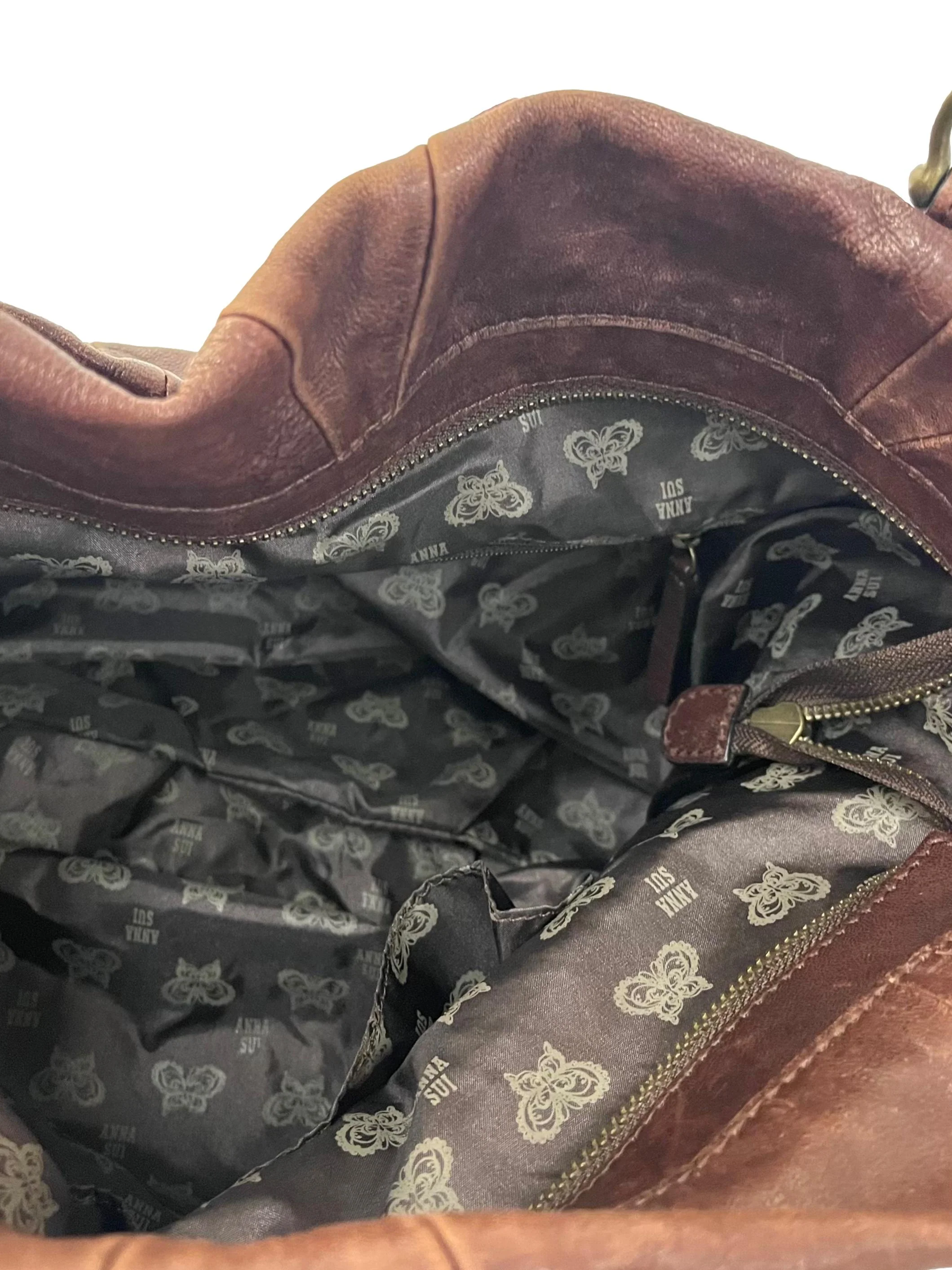 Brown Leather Shoulder Bag CSN - Image 4