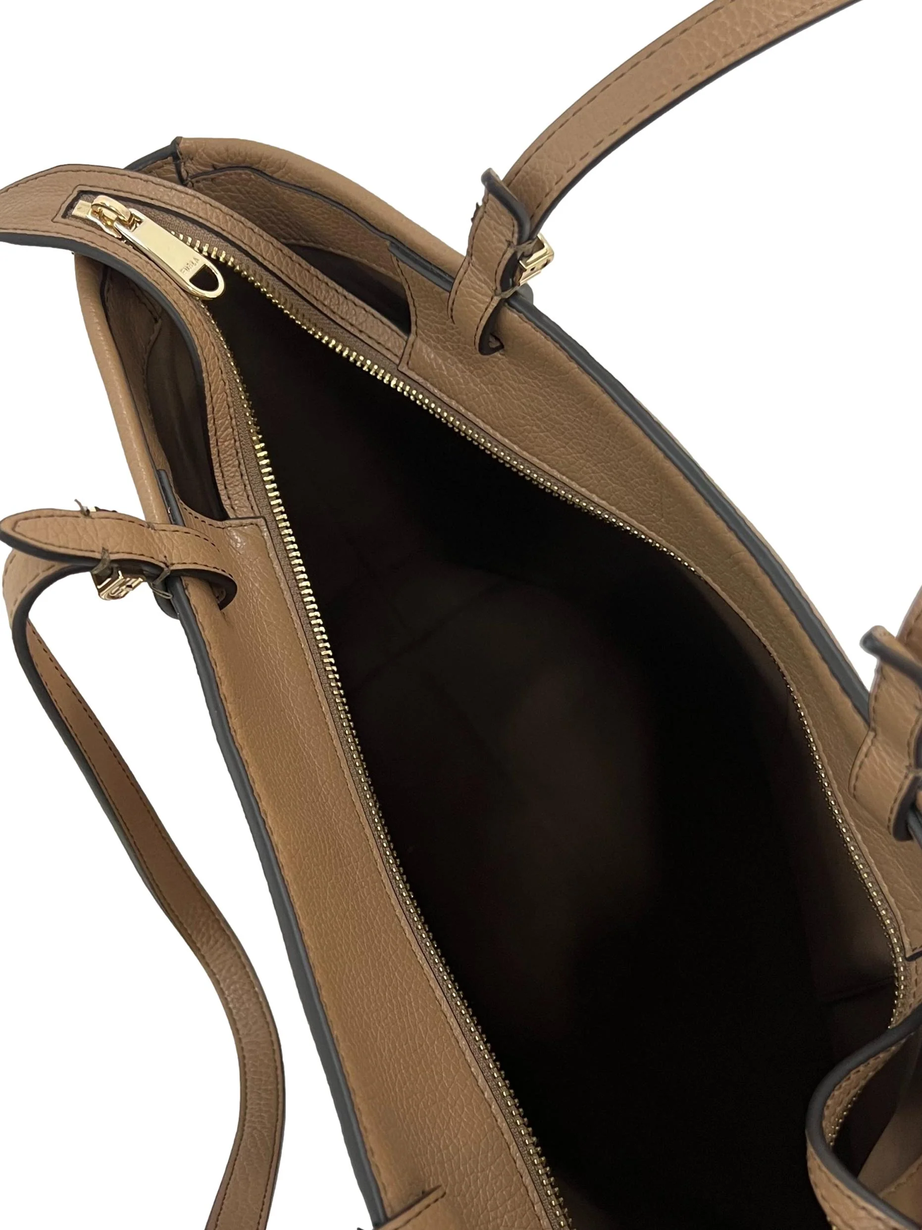 Brown Pebbled Leather Tote Bag CSN* - Image 3