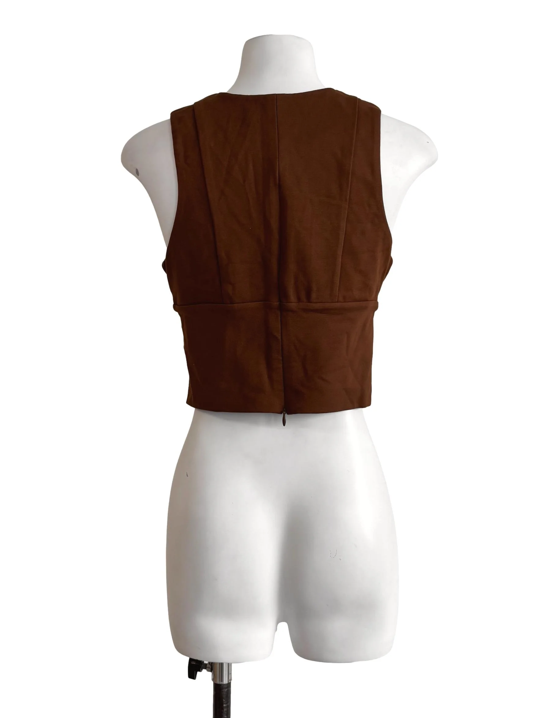 Brownie V-Neck Crop Top LB - Image 2