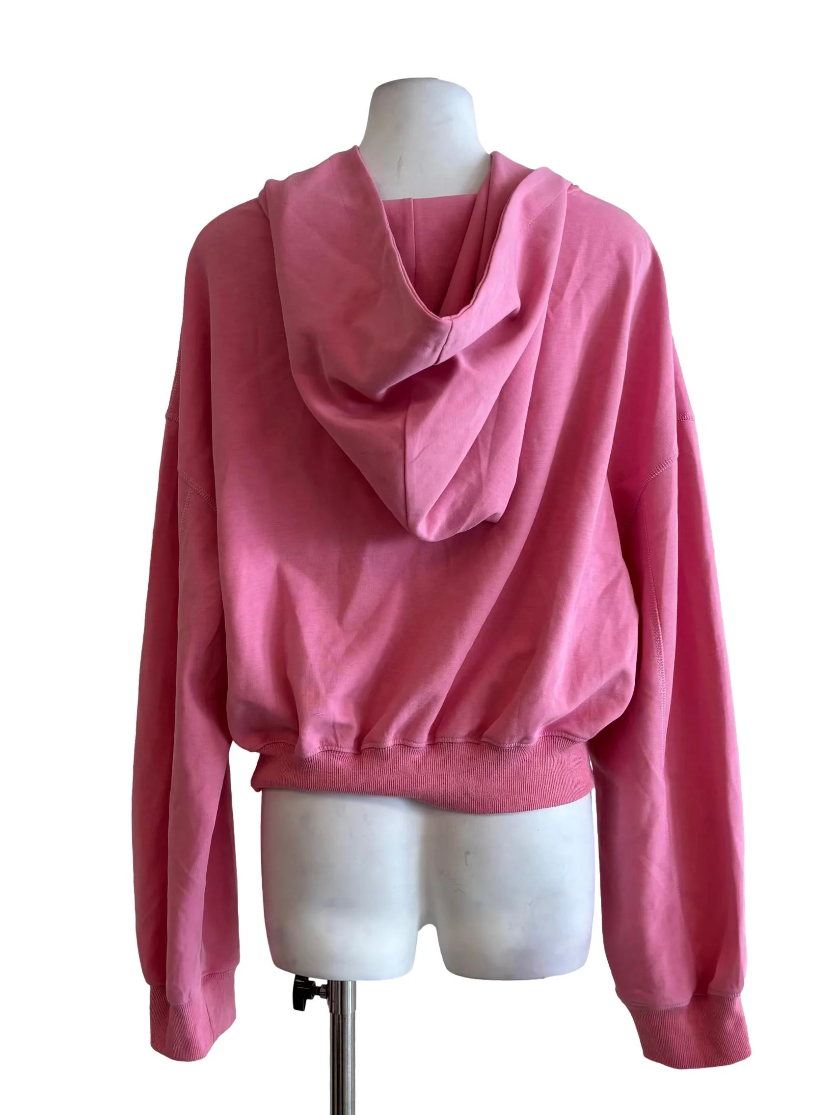 Bubblegum Pink Plain Hoodie - Image 2
