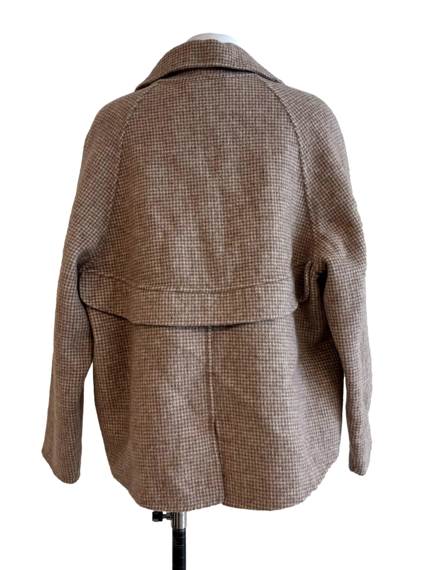 Buff Brown Double Breasted Wool Jacket - Image 2