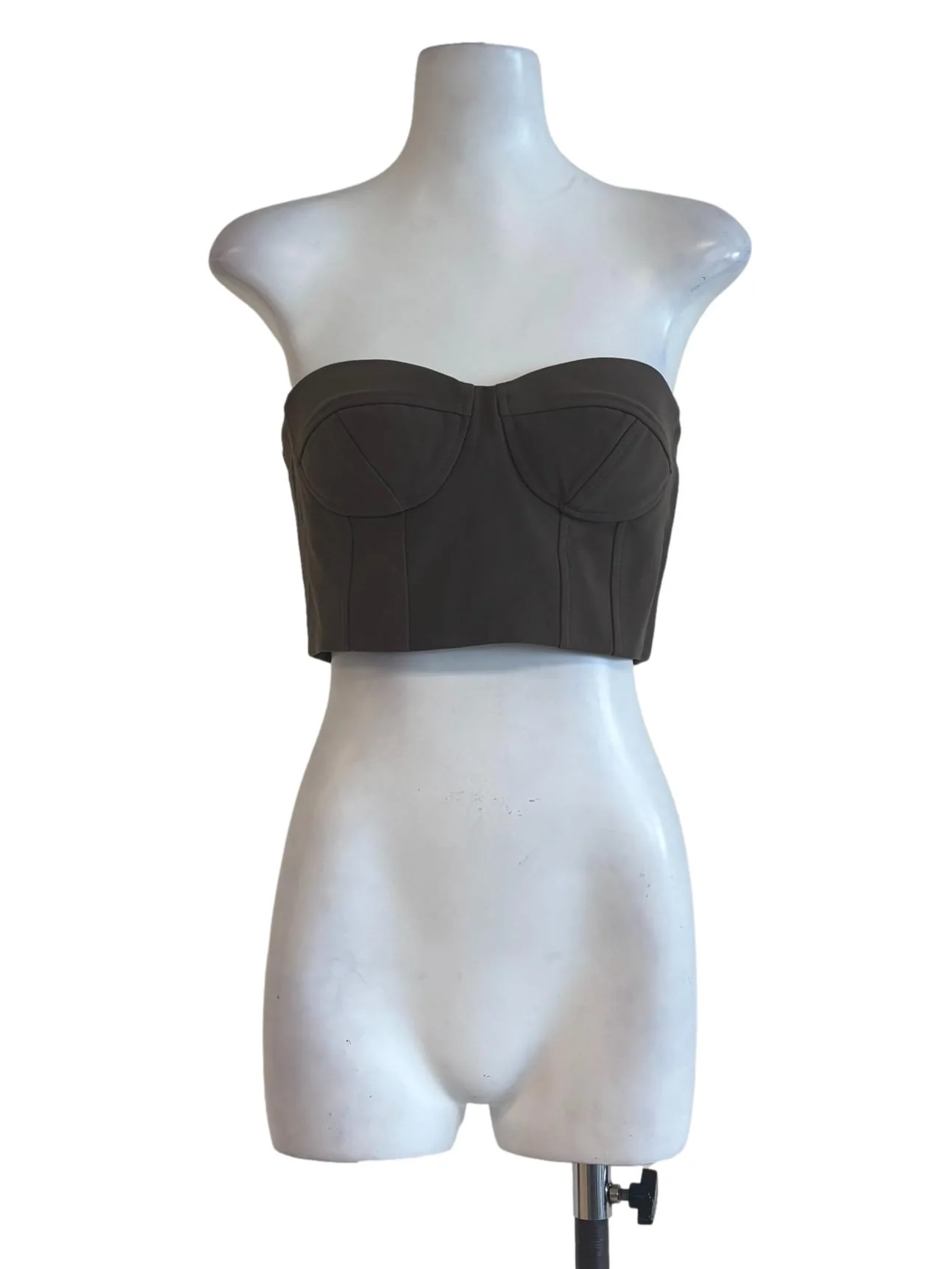 Buff Brown Strapless Top