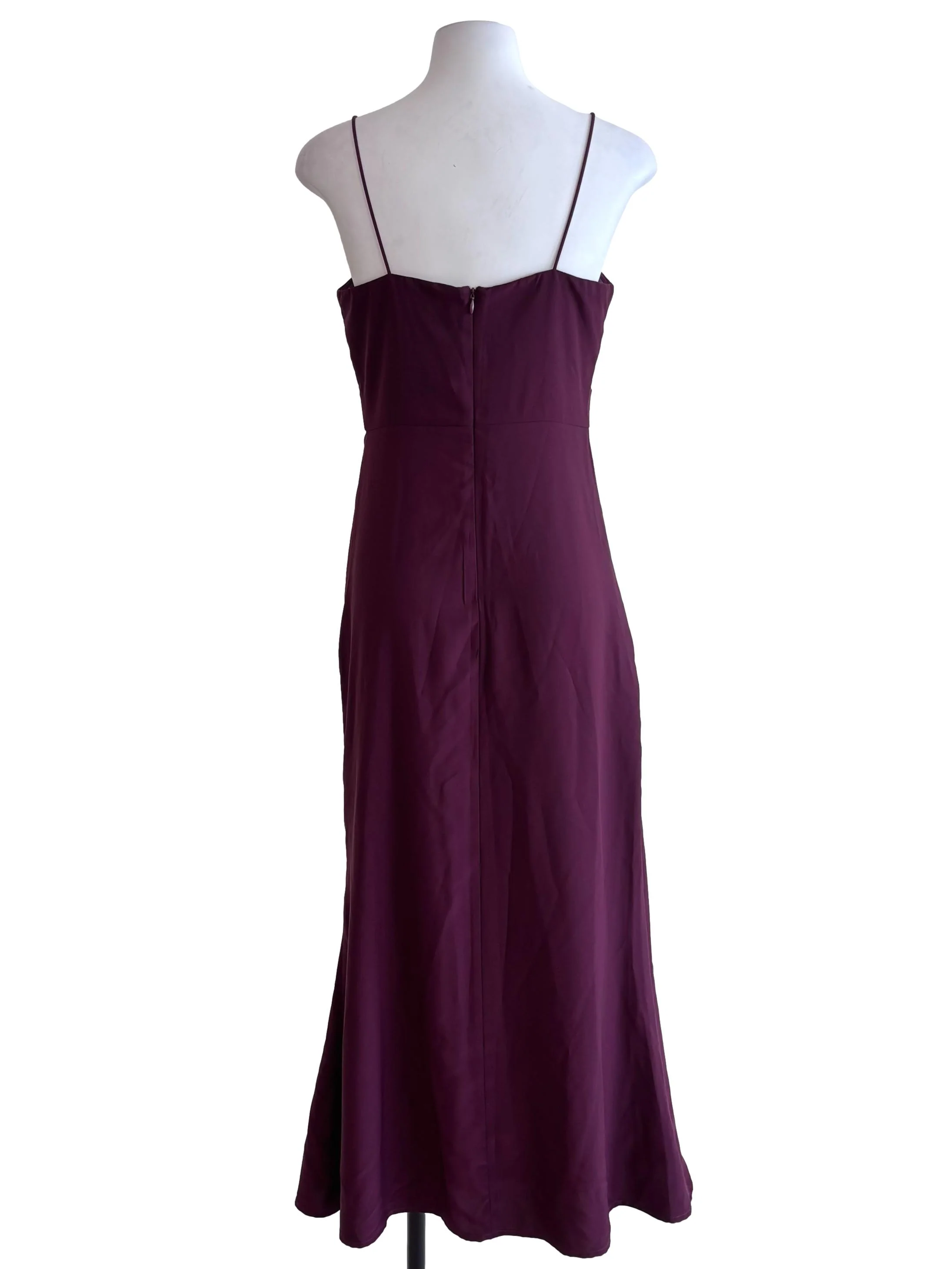 Burgundy Red Sweetheart Draped Dress - Image 2