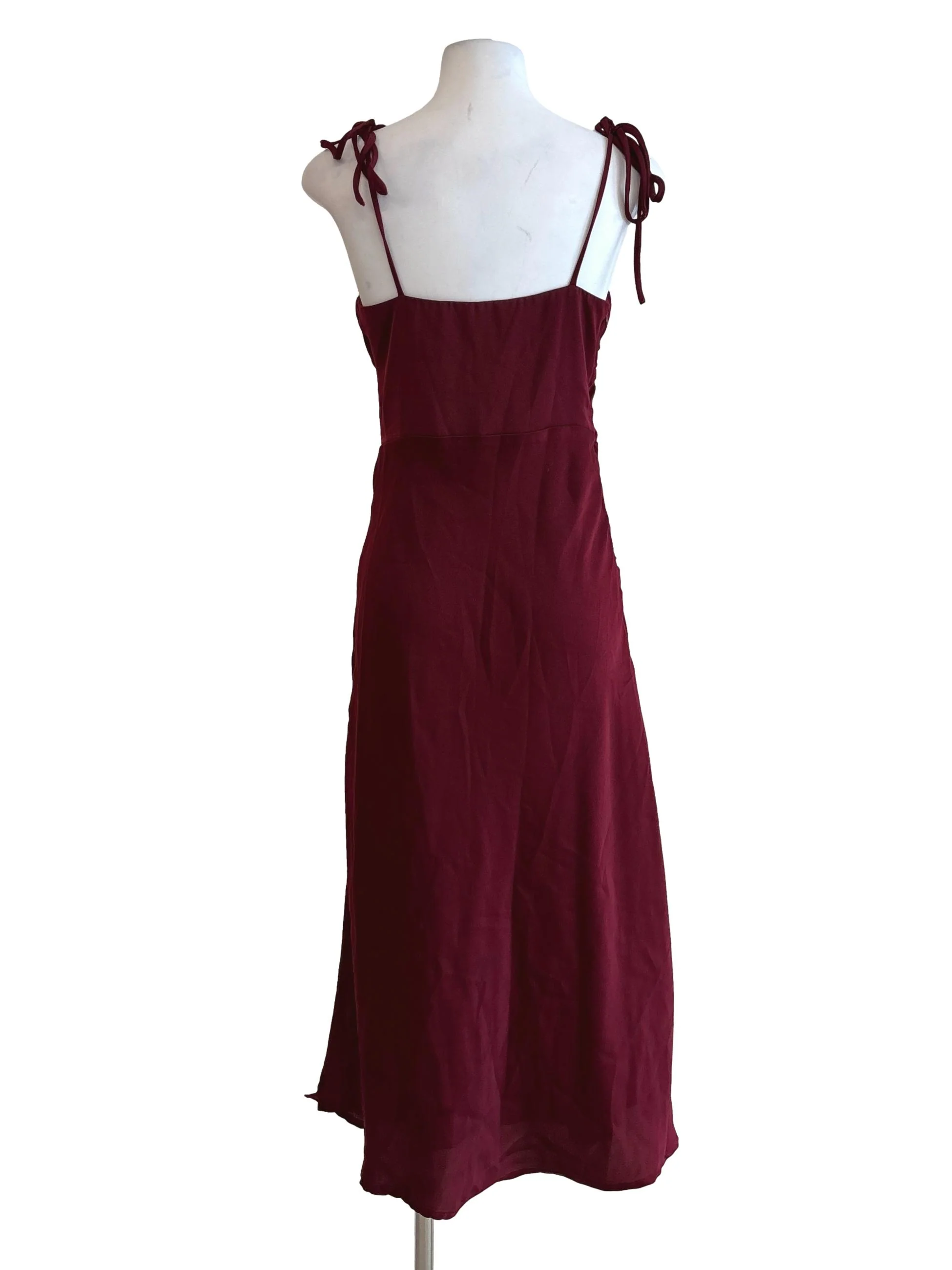 Burgundy Sweetheart Slip Dress - Image 2