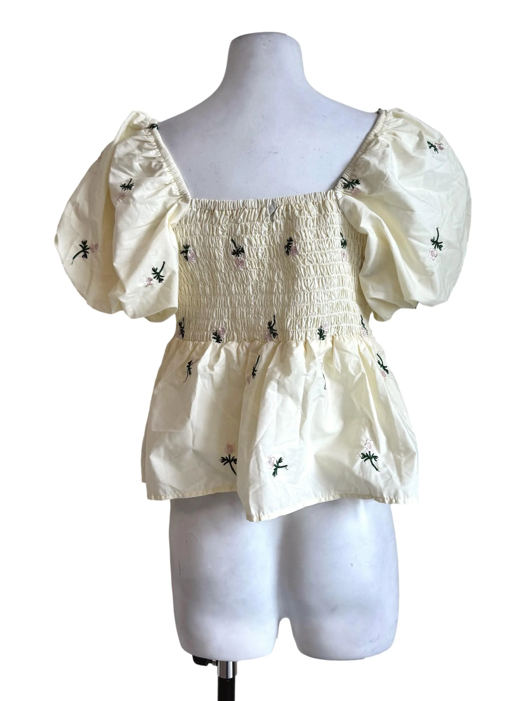 Butter Fluff Yellow Bubble Sleeve Top - Image 2