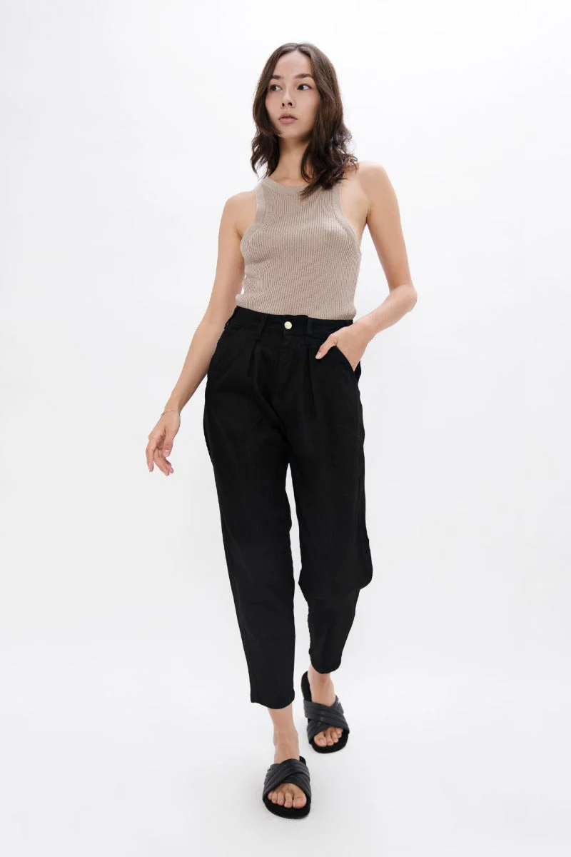 California - High Rise Sustainable Barrel Jeans - Celeste CSN
