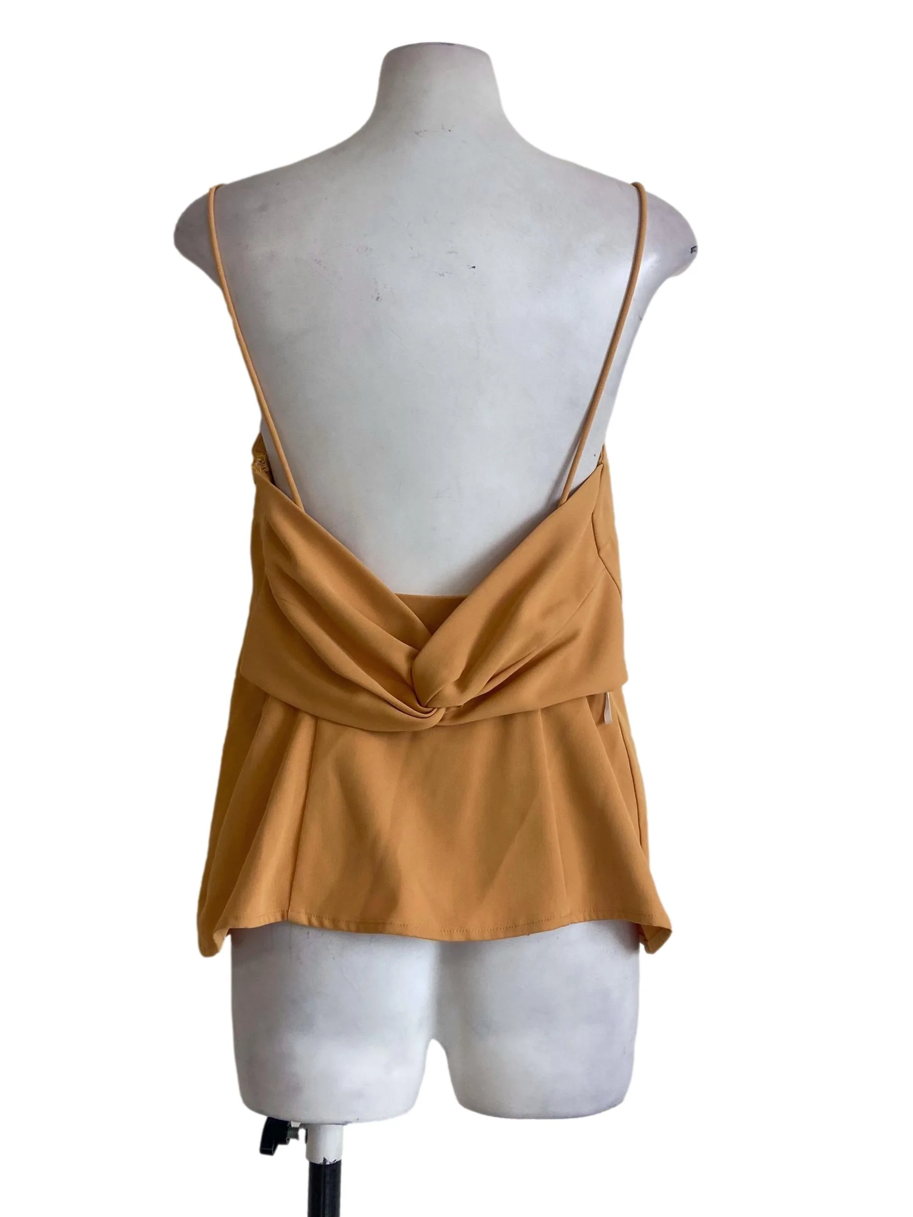 Canary Yellow Spaghetti Straps Blouse LB - Image 2