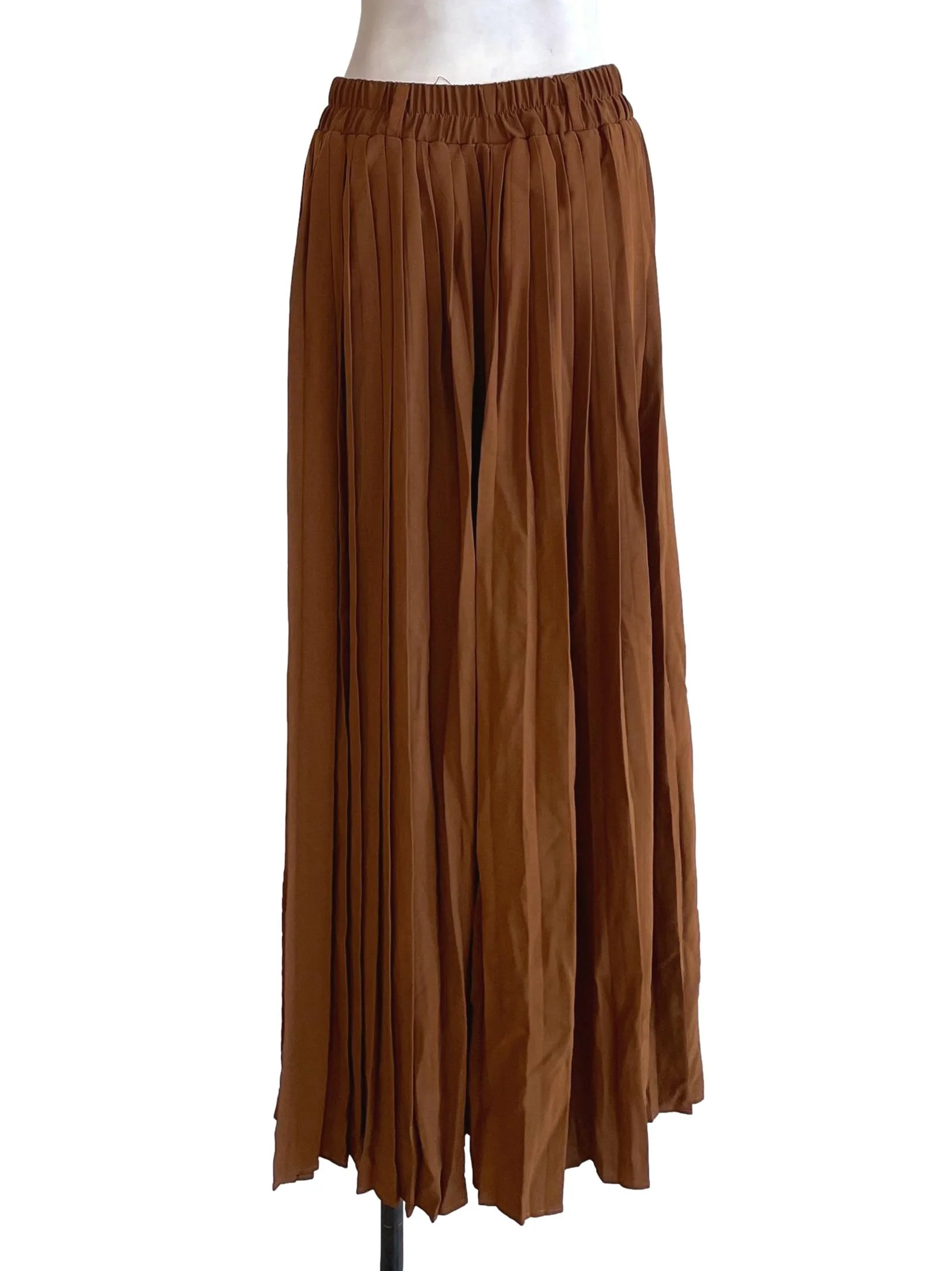 Caramel Pleated Skirt - Image 2