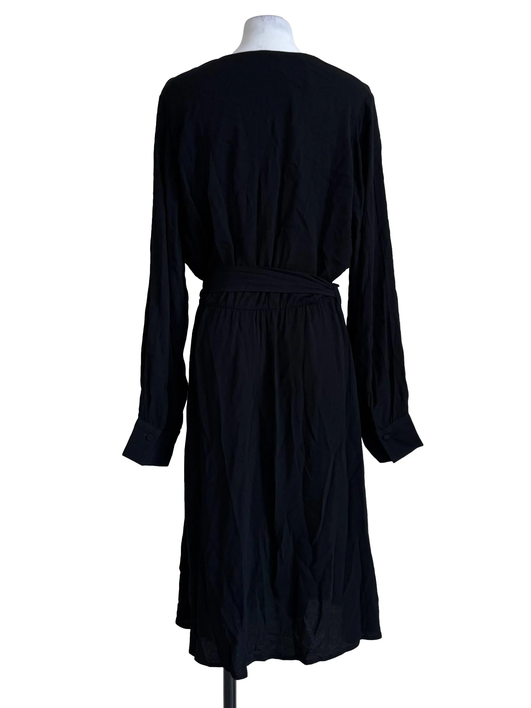 Carbon Black V Neck Dress - Image 2