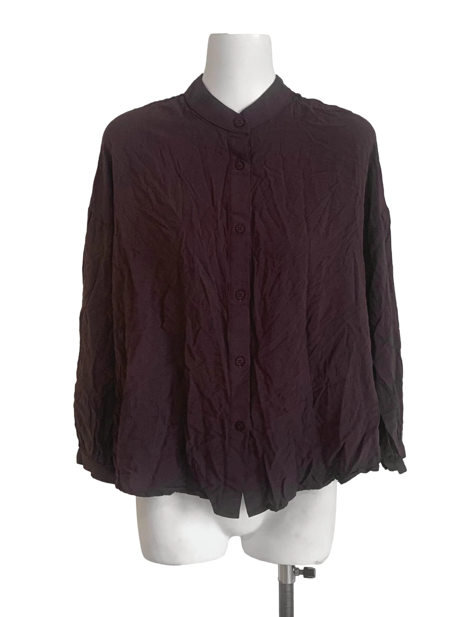 Carob Brown Collared Top TCL