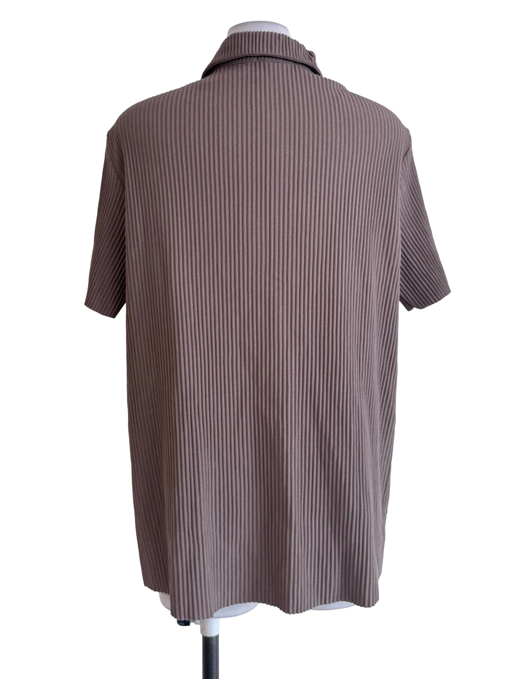 Carob Brown Textured Shirt - Image 2