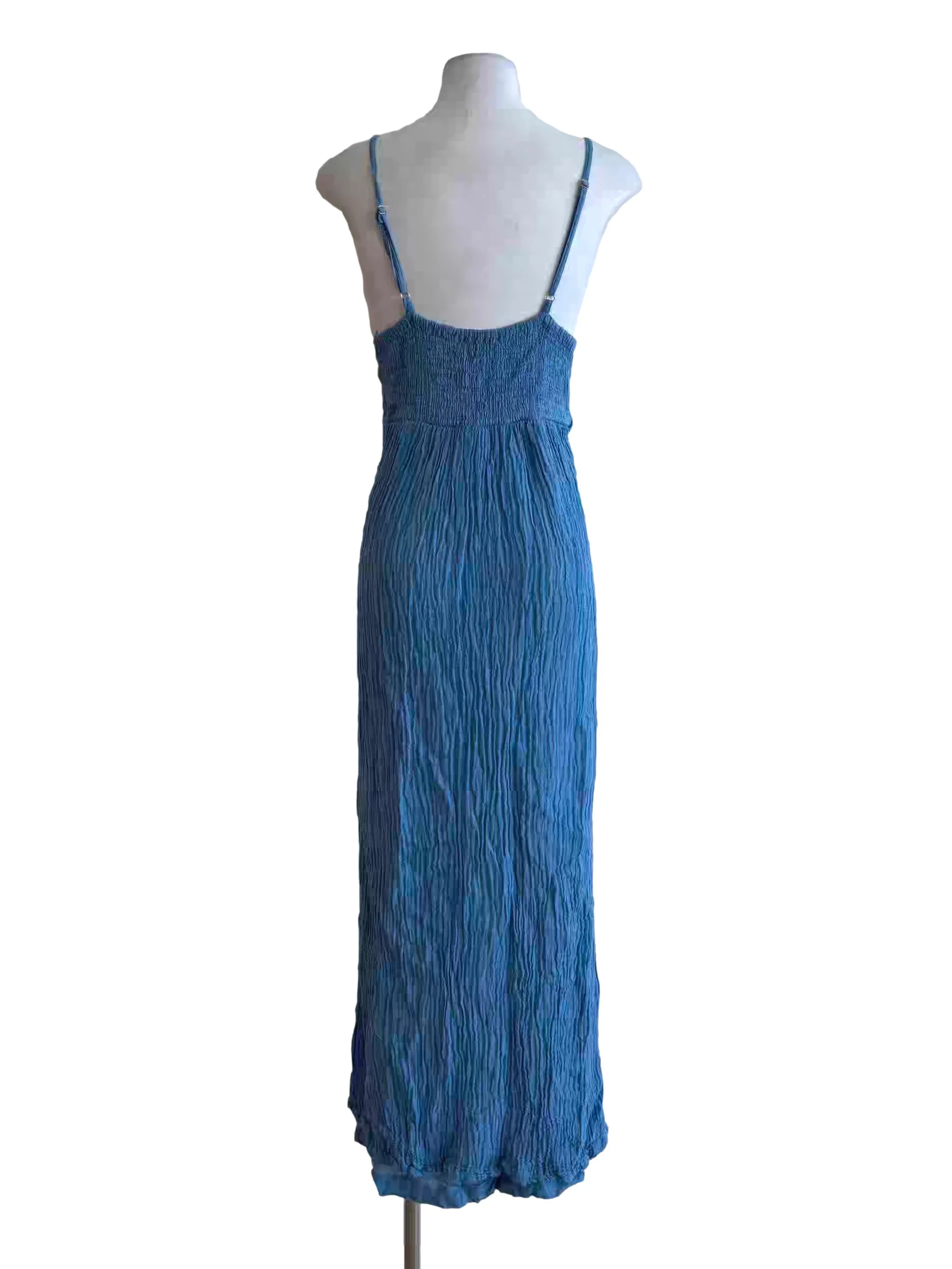 Carolina Blue Textured Front Twist Dress - Image 2