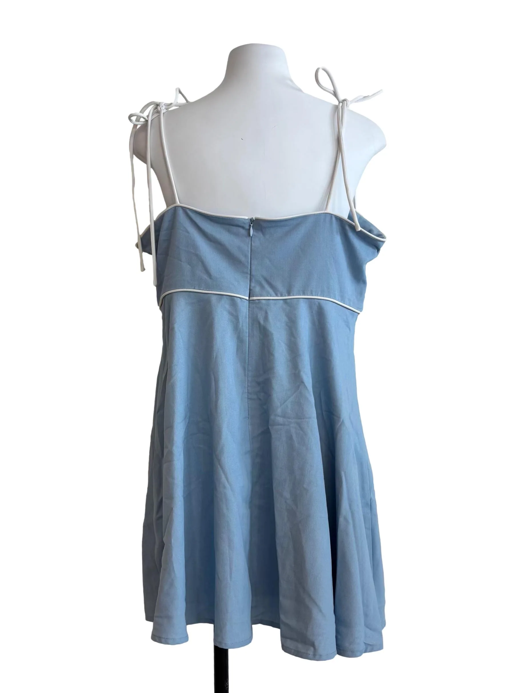 Carolina Blue White Strap Mini Dress - Image 2