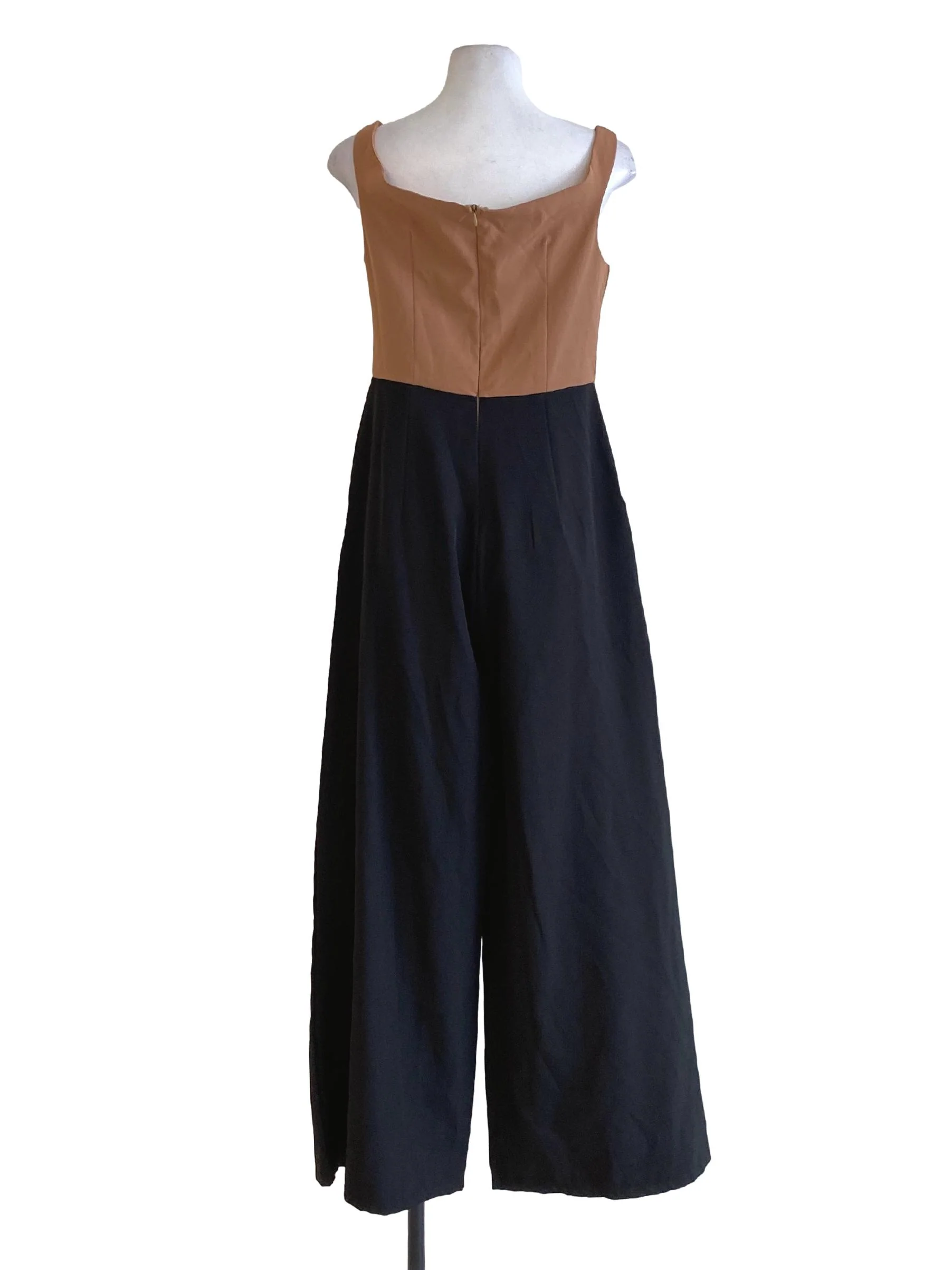 Cedar Brown Square Neck Sheath Jumpsuit - Image 2