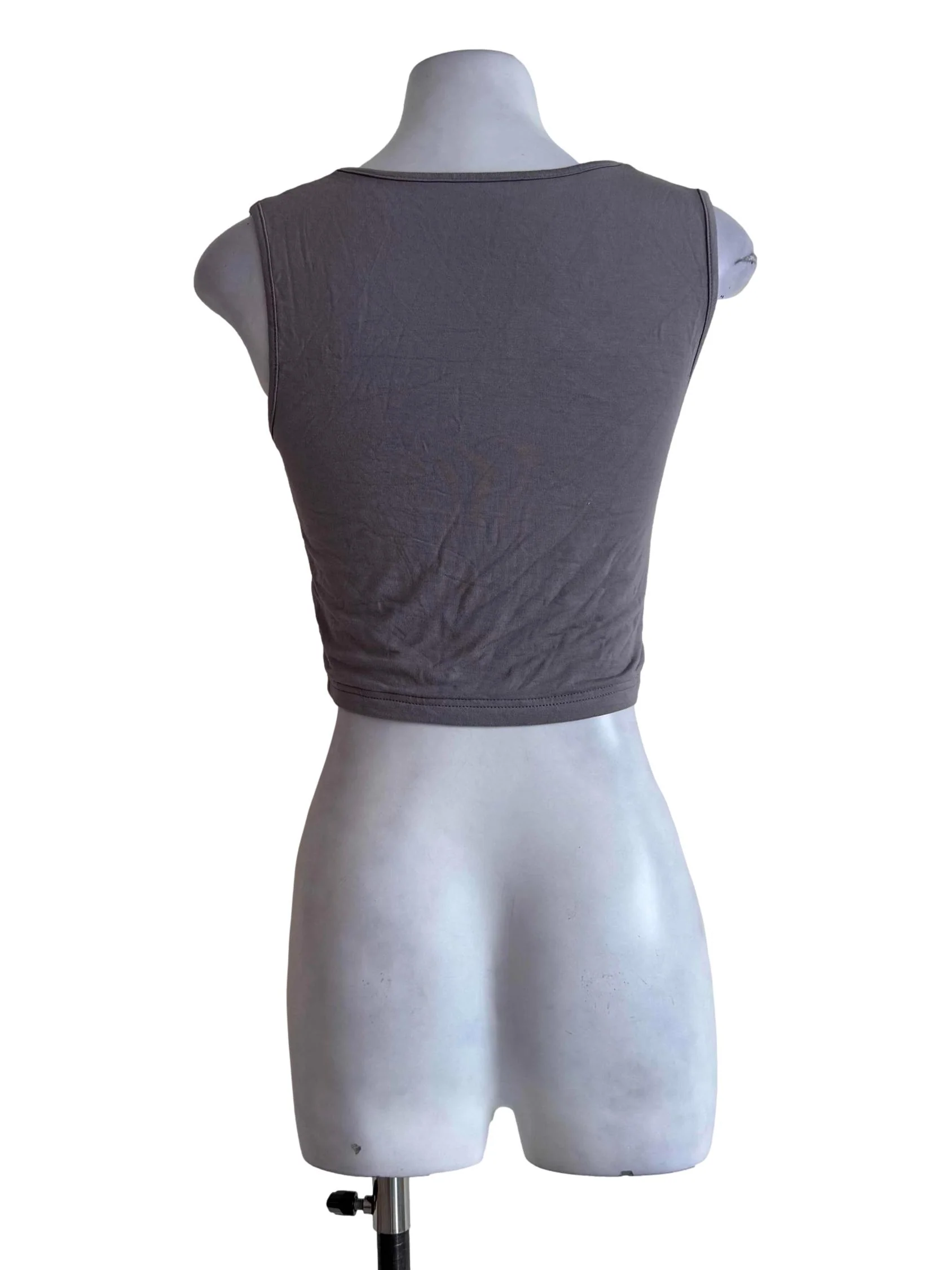 Cement Grey Crop Top - Image 2