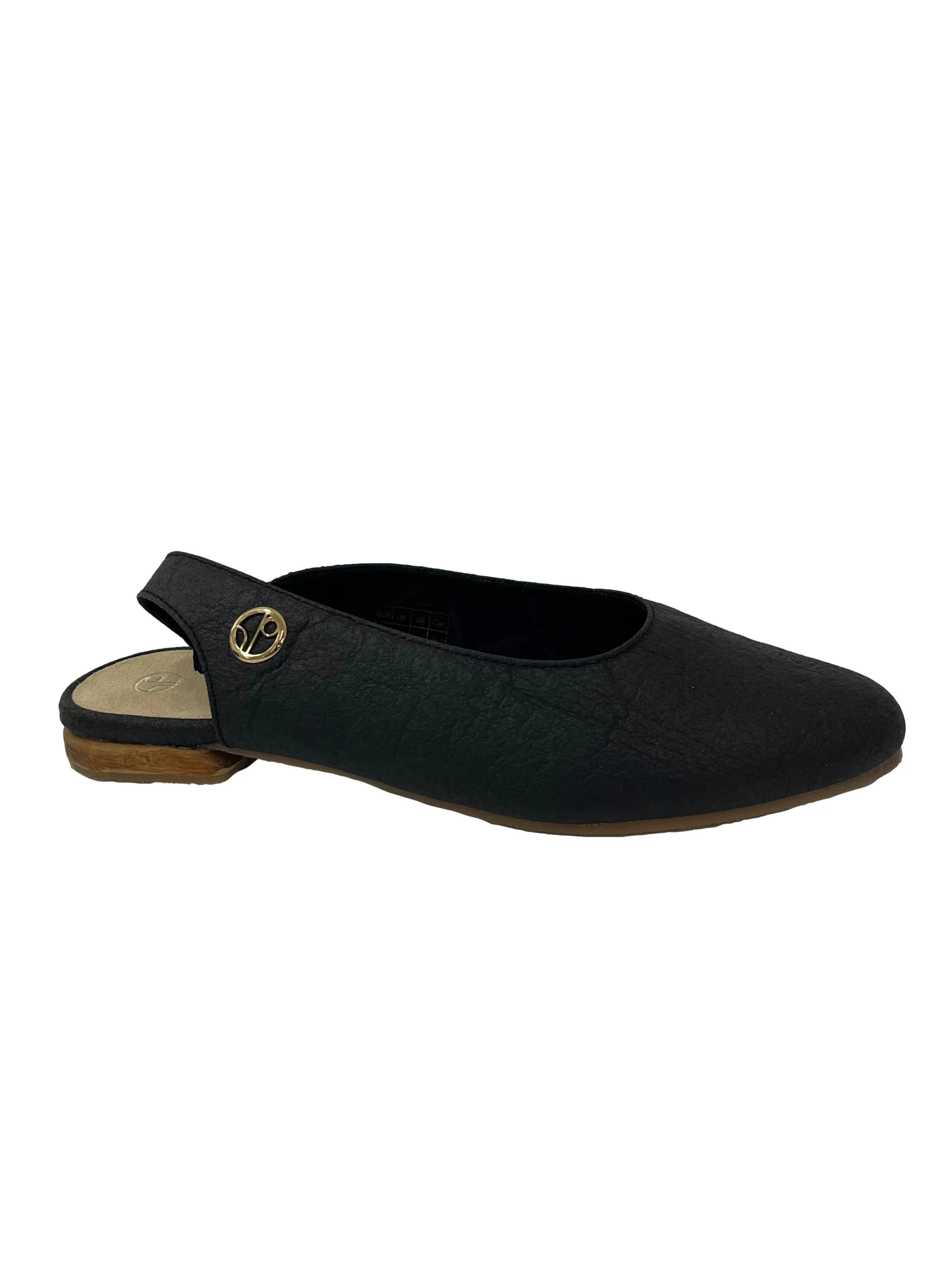 Charcoal Black Cannes Slingback Flat CSN - Image 4