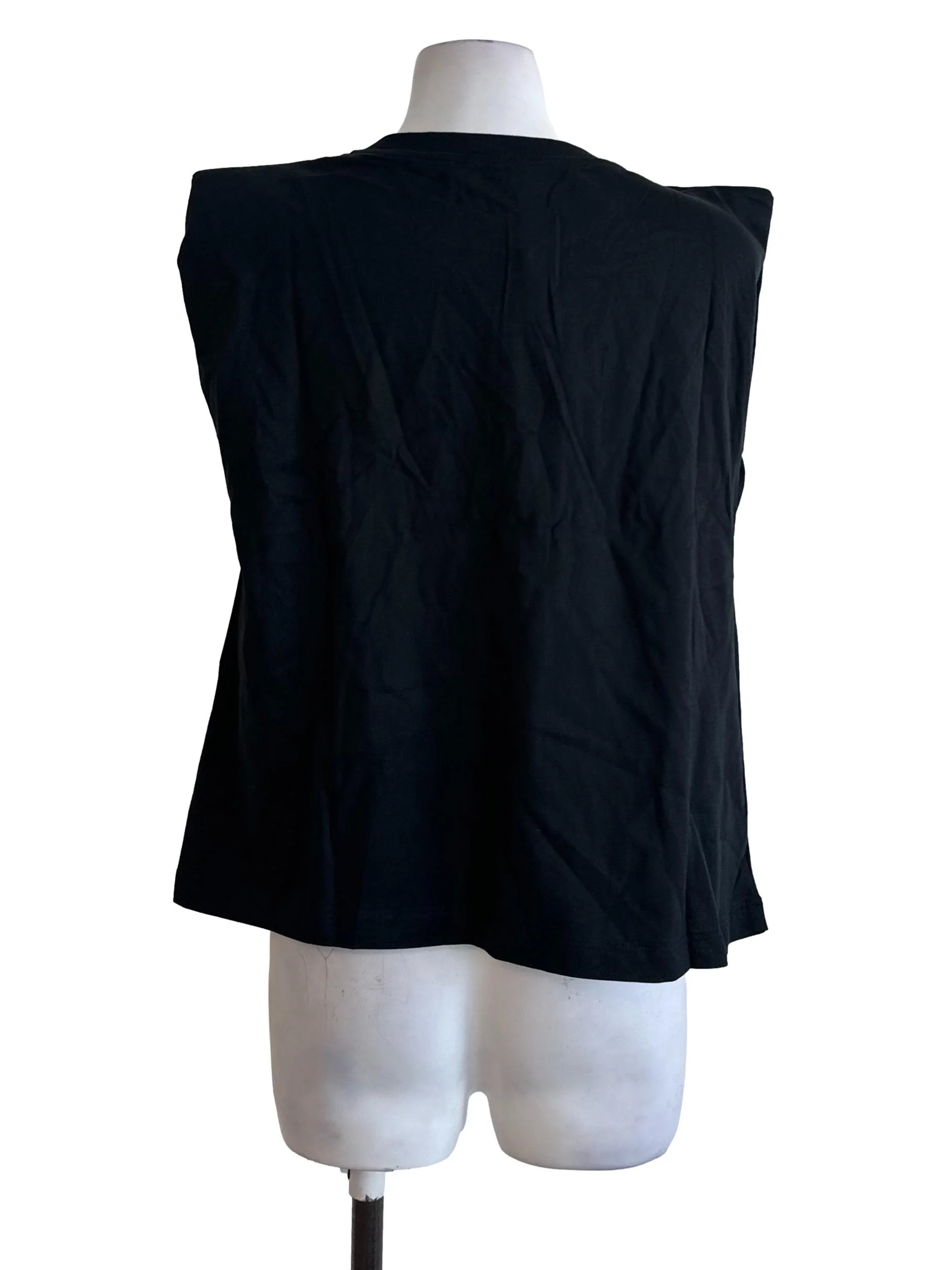 Charcoal Black Round Neck Top - Image 2