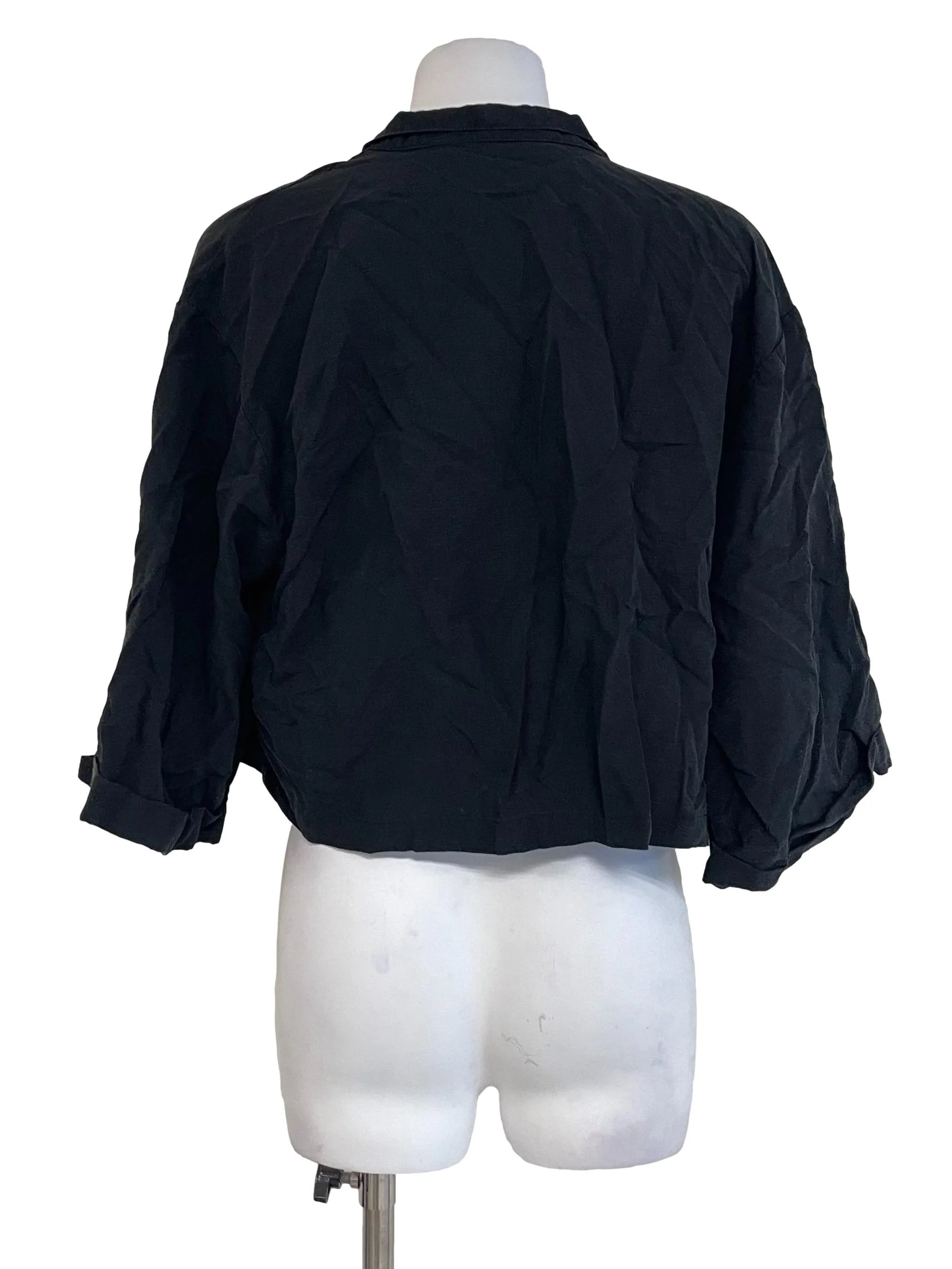 Charcoal Open Front Jacket - Image 2