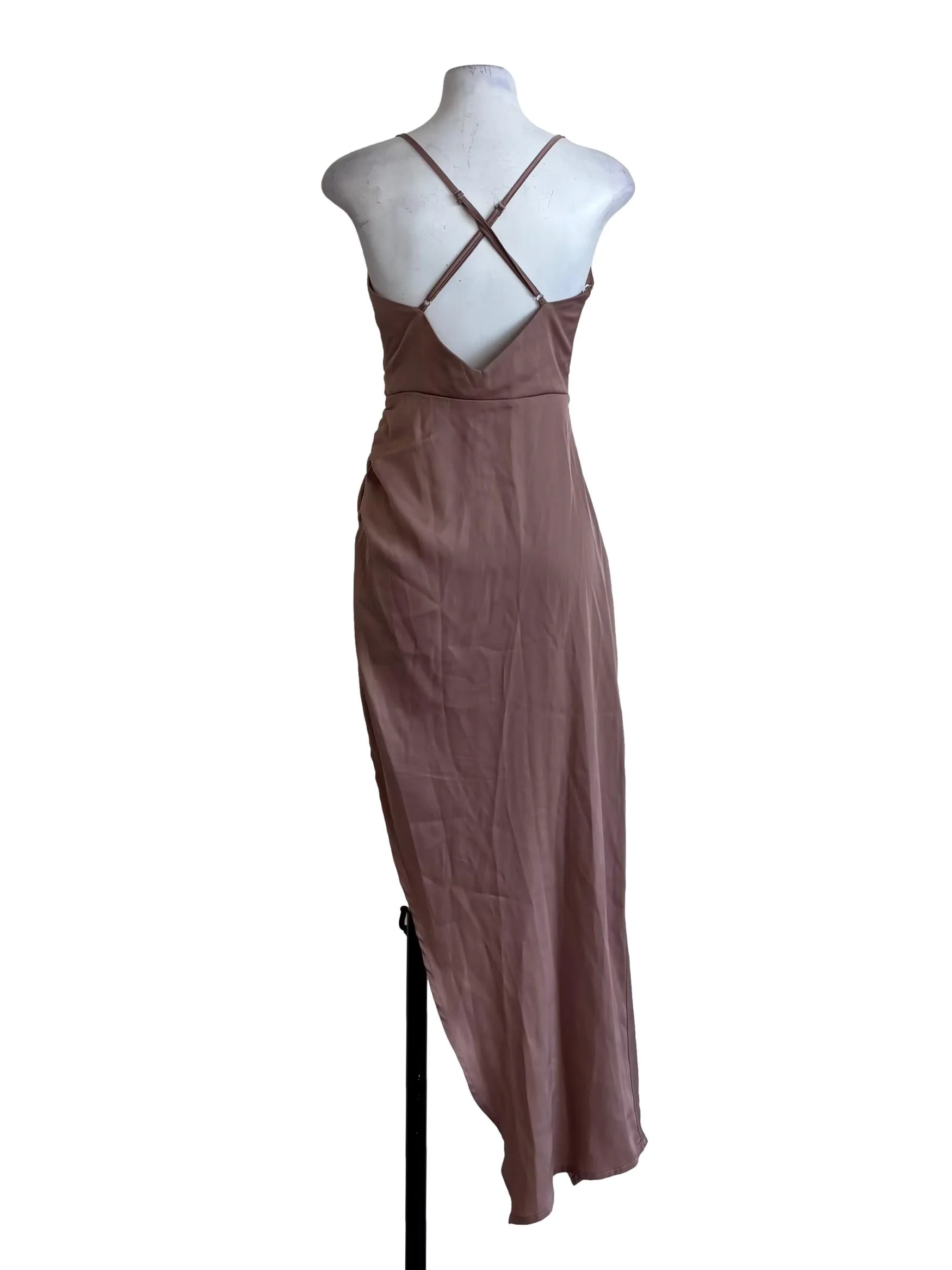Charm Pink Asymmetrical Sweetheart Dress - Image 2