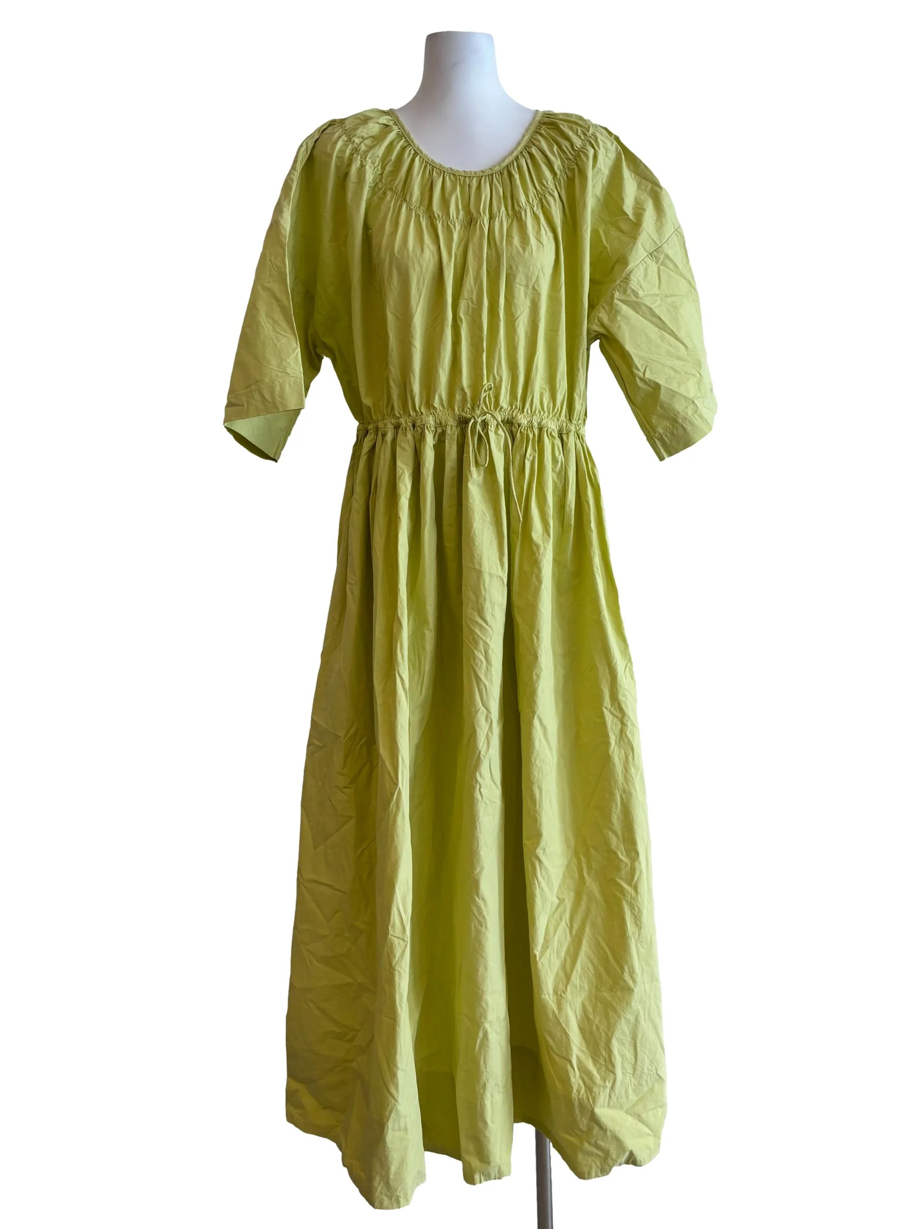 Chartreuse Green Cotton Dress