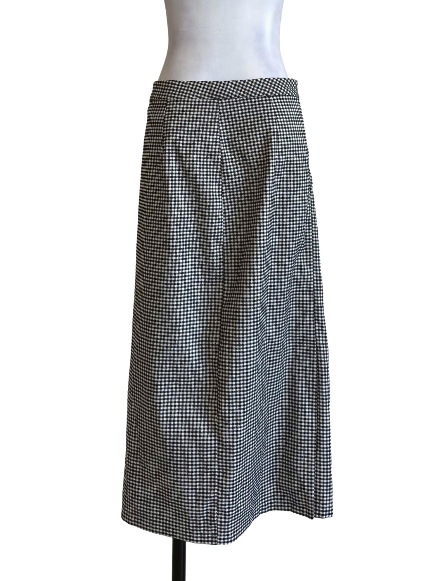 Checkered Pencil Cut Skirt - Image 2