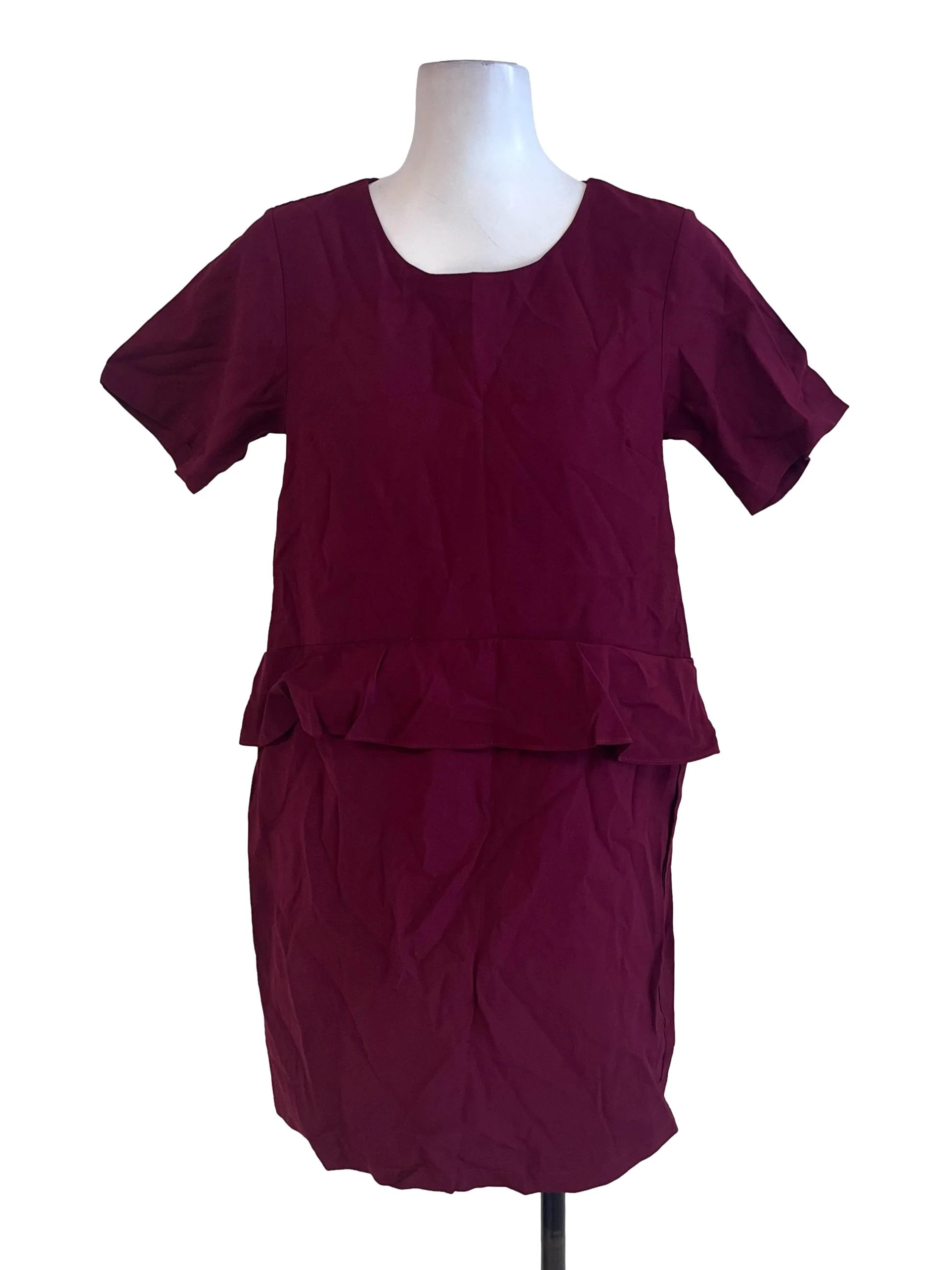 Cherry Red Peplum Dress