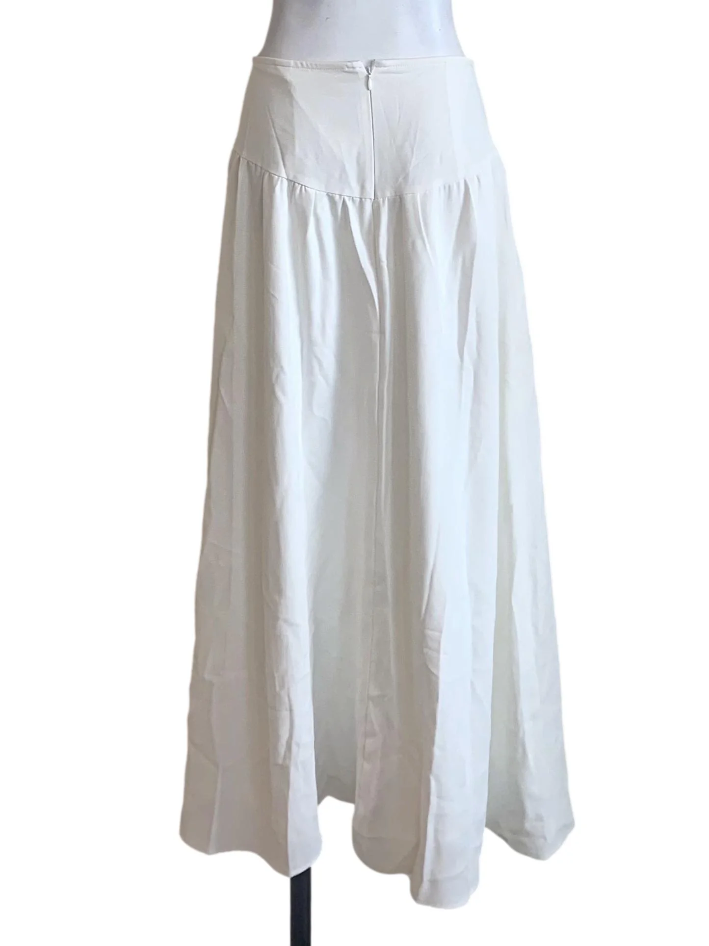 Chiffon White A-Line Skirt - Image 2