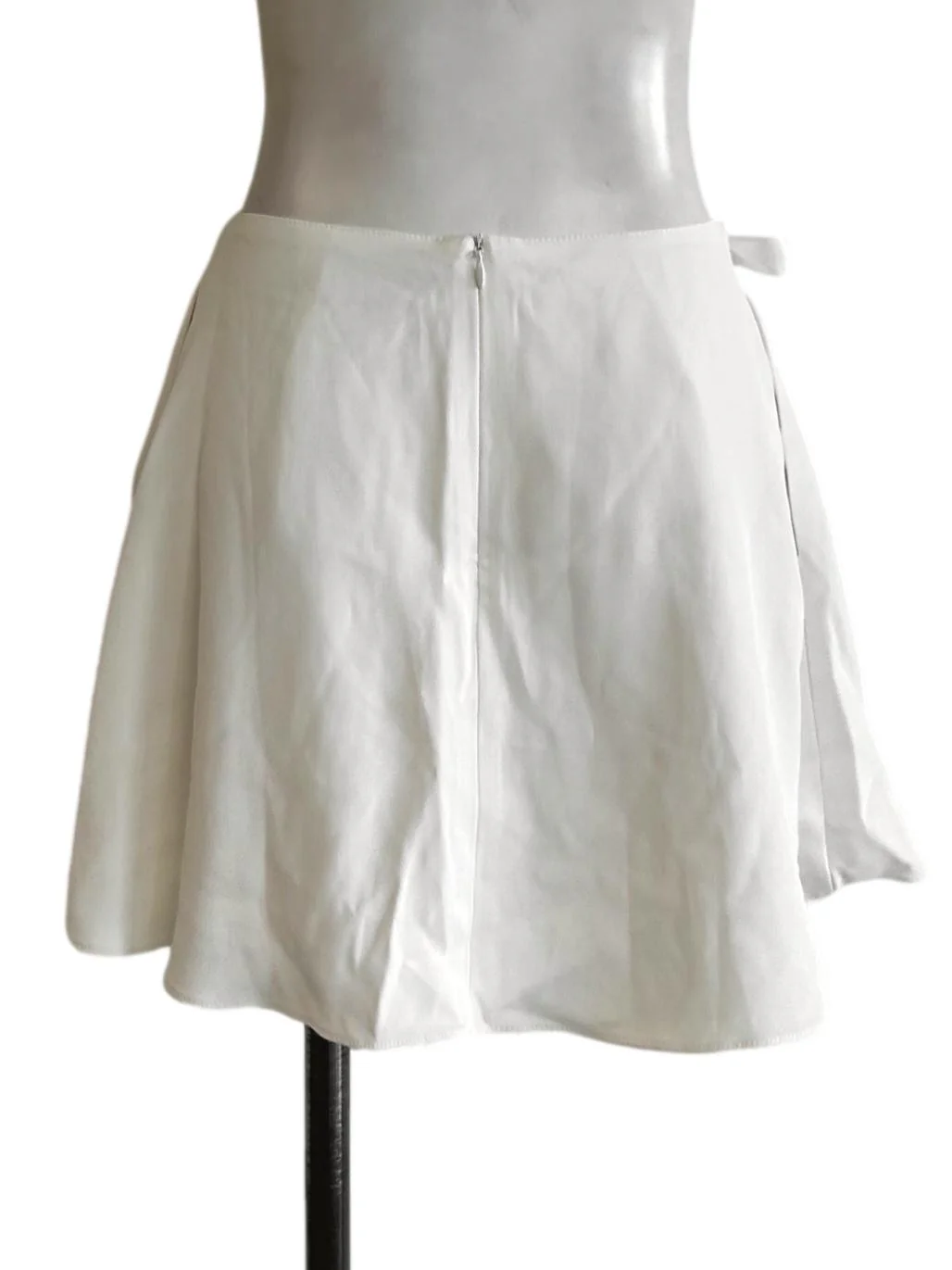 Chiffon White Flowy A-Line Skirt - Image 2